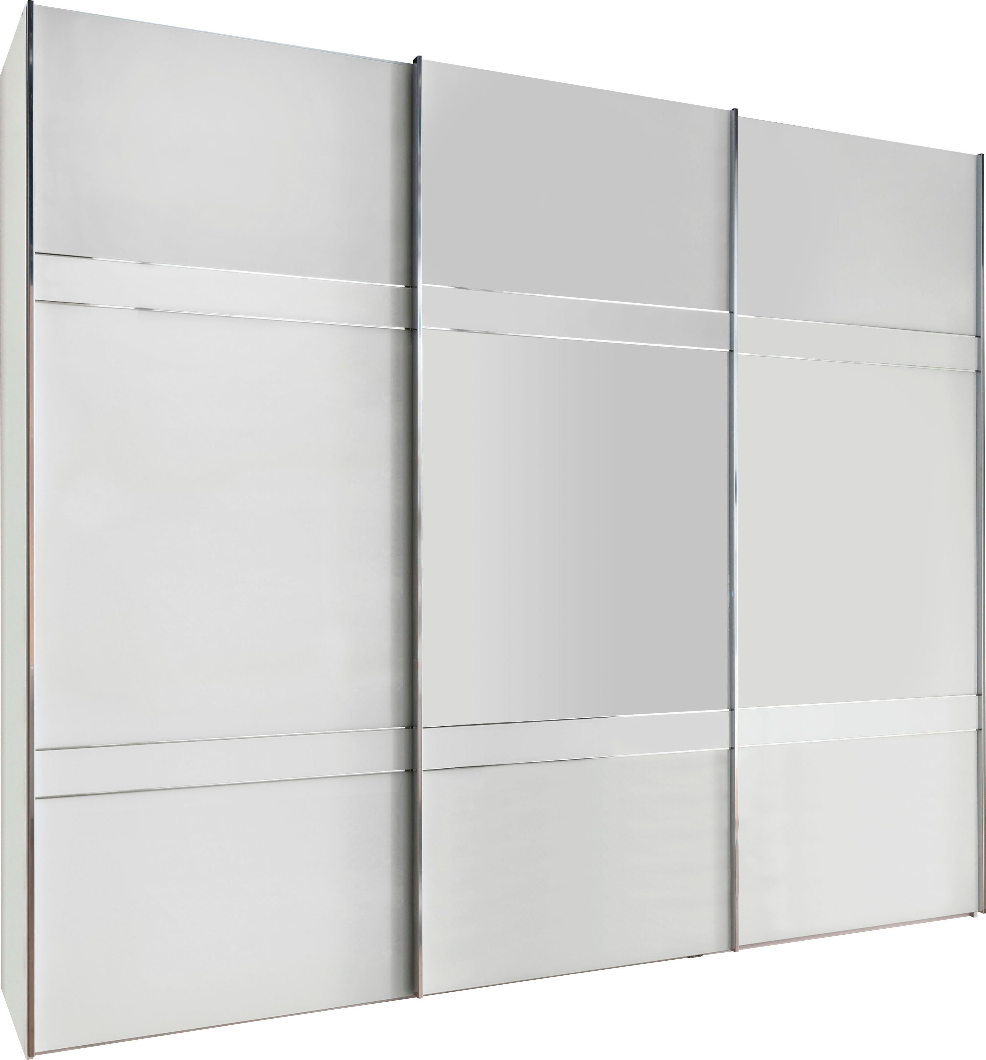WIEMANN Schwebetürenschrank Rialto hochwertige Glasfront mit Querriegeln