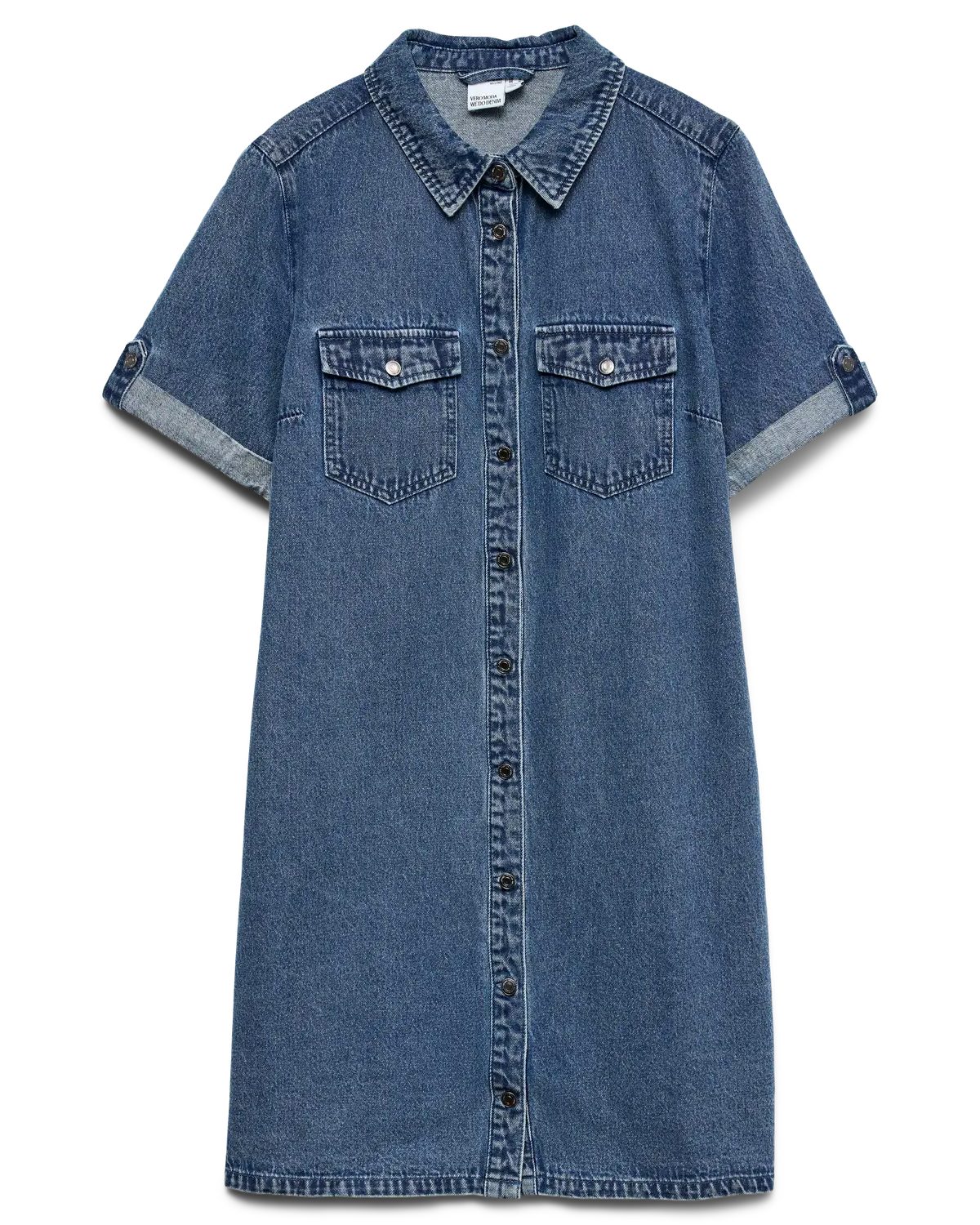 Vero Moda Jeanskleid Jeanskleid mit klassischem Kragen und durchgehender Kn günstig online kaufen