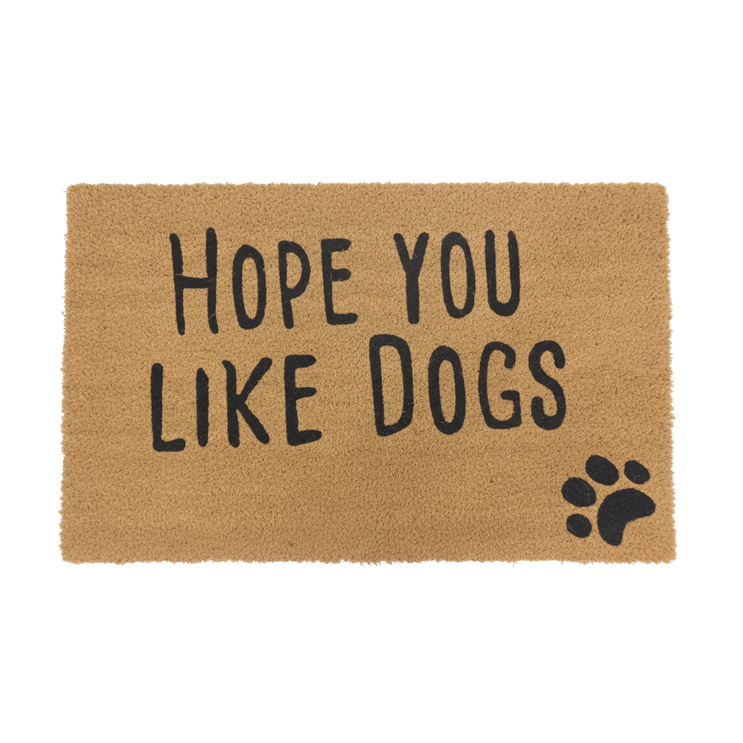 relaxdays Fußmatte Kokos Fußmatte Tiere 80x50 cm, rechteckig, Höhe: 15 mm, C