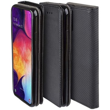 cofi1453 Handyhülle Buch Tasche für Samsung Galaxy M23 5G Schwarz 6,51 Zoll, Schutzhülle Handy Wallet Case Cover mit Kartenfächern