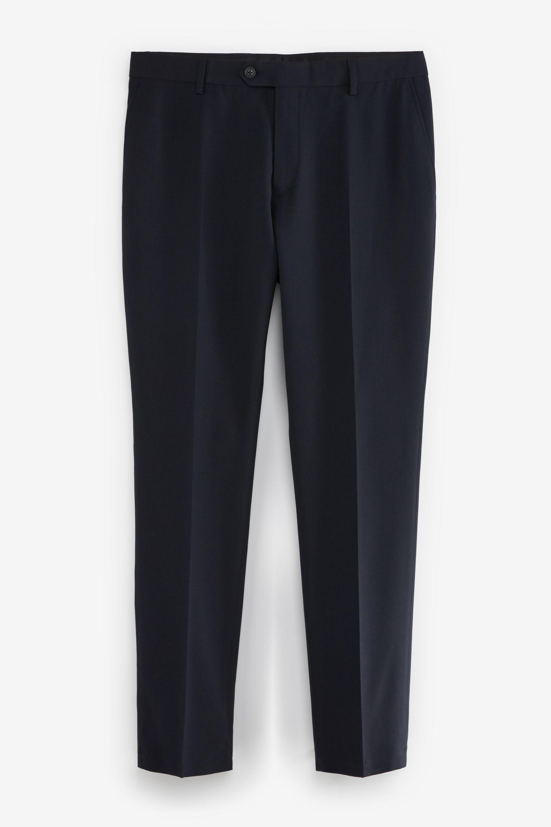 (1-tlg) aus Navy Fit Blue Next Hose Wollmix: Anzughose Flex Slim Motion Anzug