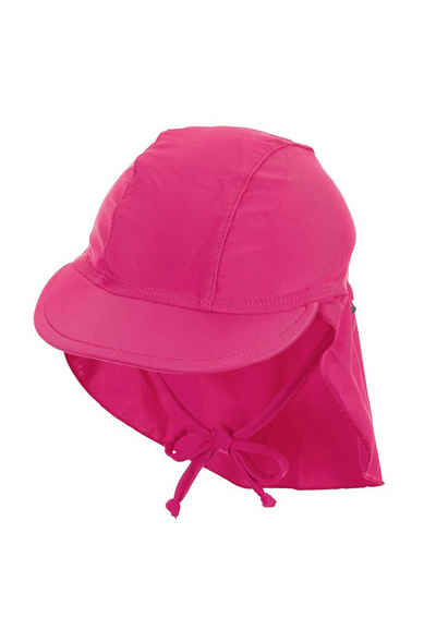 Sterntaler® Badeanzug »Schirmmütze mit Nackenschutz« Schirmmütze Baby - Mütze mit Nackenschutz und Band - Schirm-Mütze mit Nackenschutz, UV-Schutz 50+ zum Schwimmen in Magenta, Marine und Blau