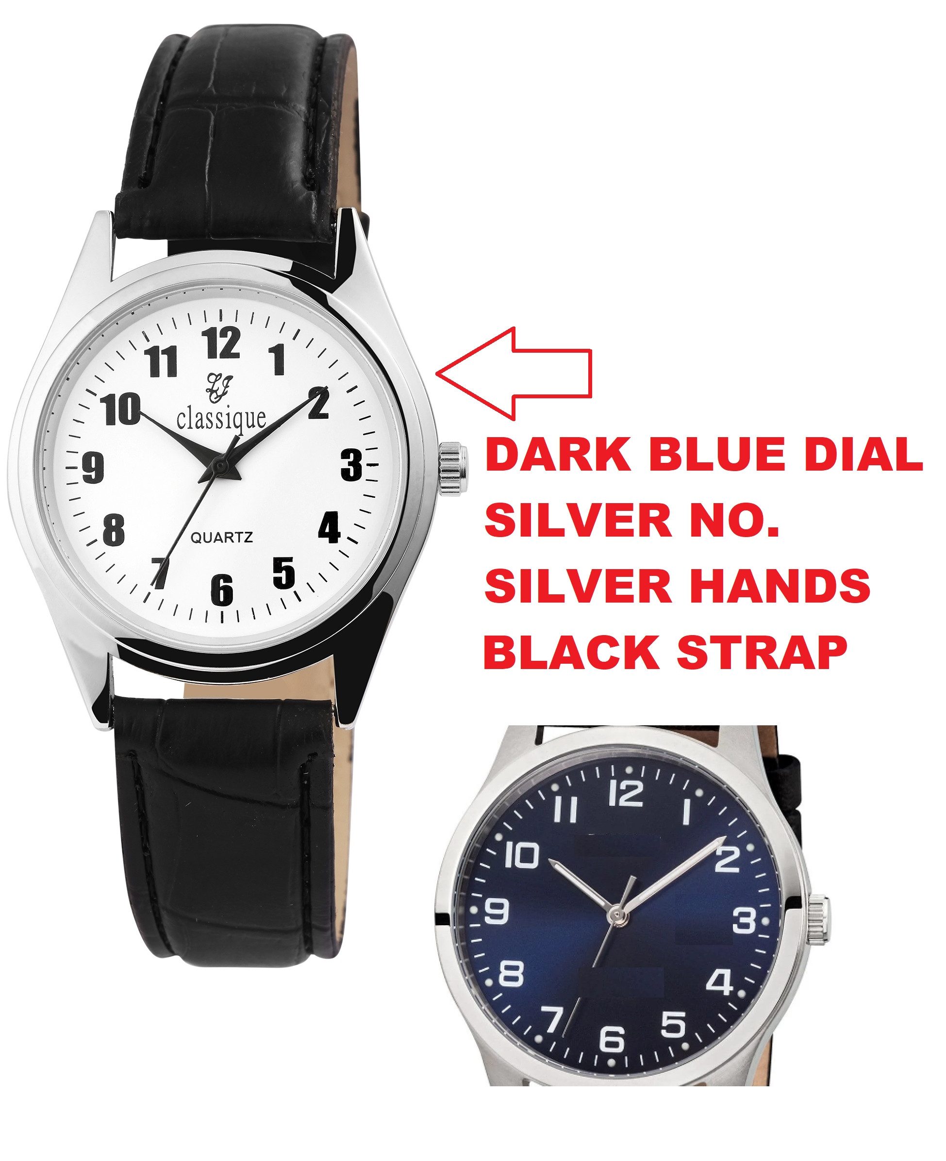 classique Quarzuhr 2900234 Classique Unisexuhr mit Lederimitationsarmband