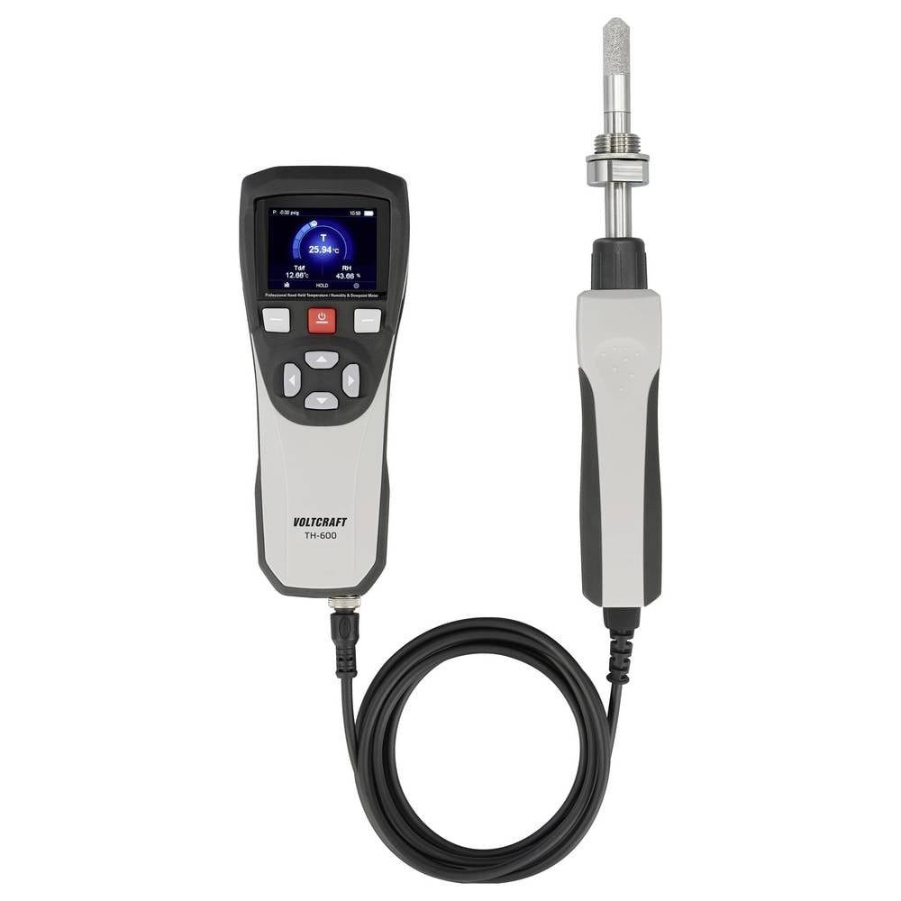 VOLTCRAFT Hygrometer TH-600 Taupunktmessgerät für Druckluftsysteme 0 % rF 100 % rF, Datenloggerfunktion