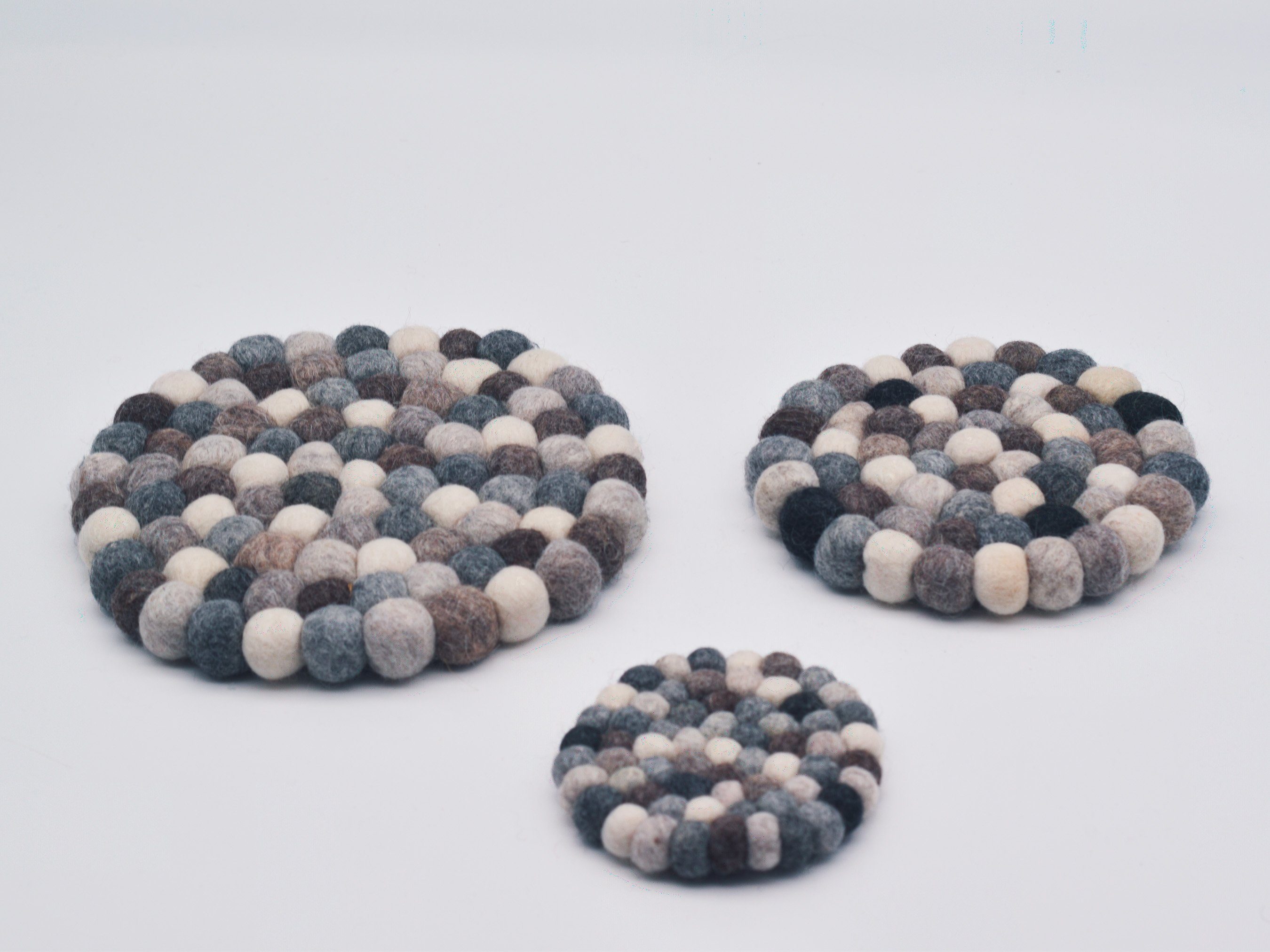 Aurelie Blumentopfuntersetzer Filzuntersetzer, Filzkugeluntersetzer, rund, günstig online kaufen