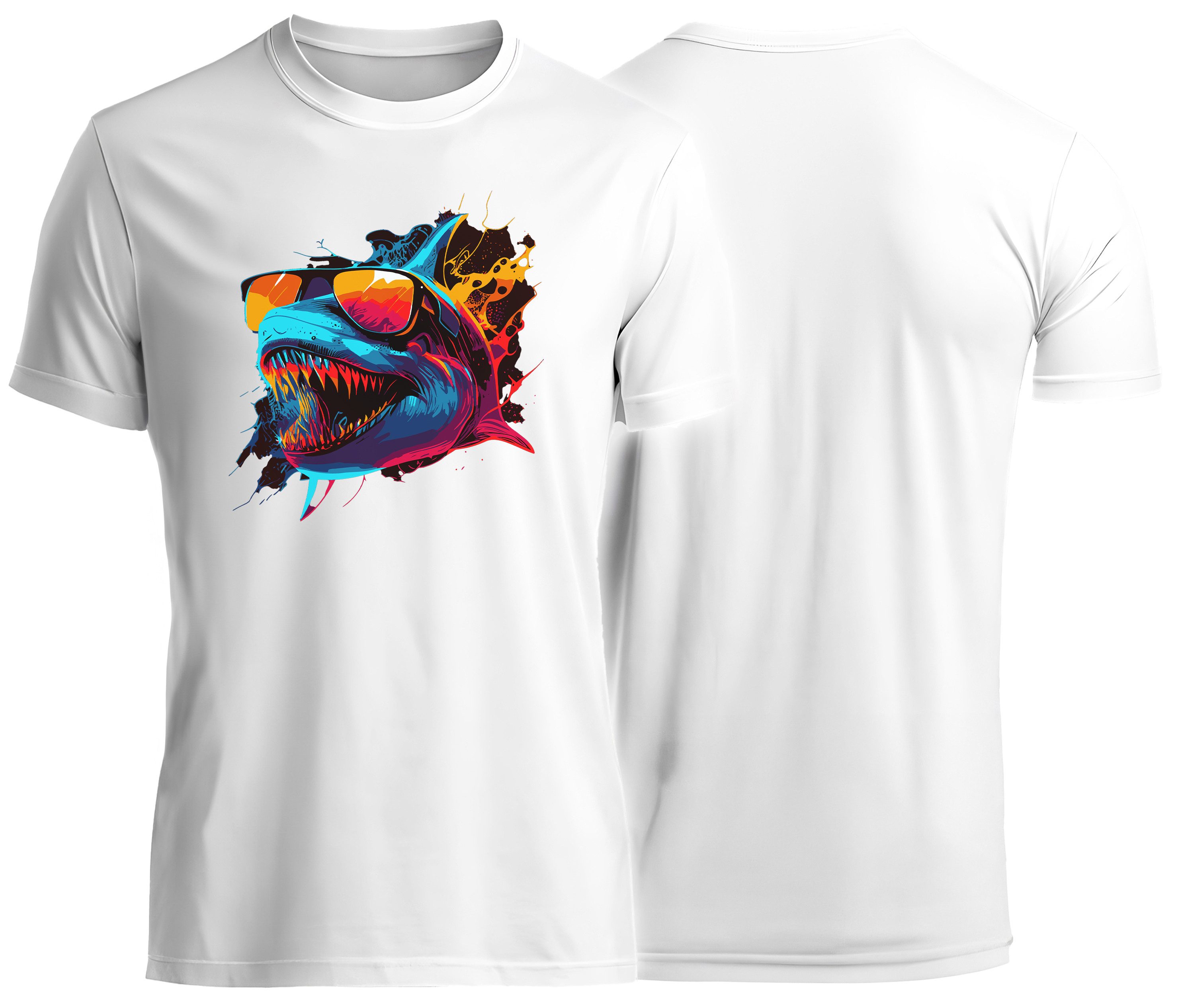 T-Shirt mit coolem Streetstyle Hai