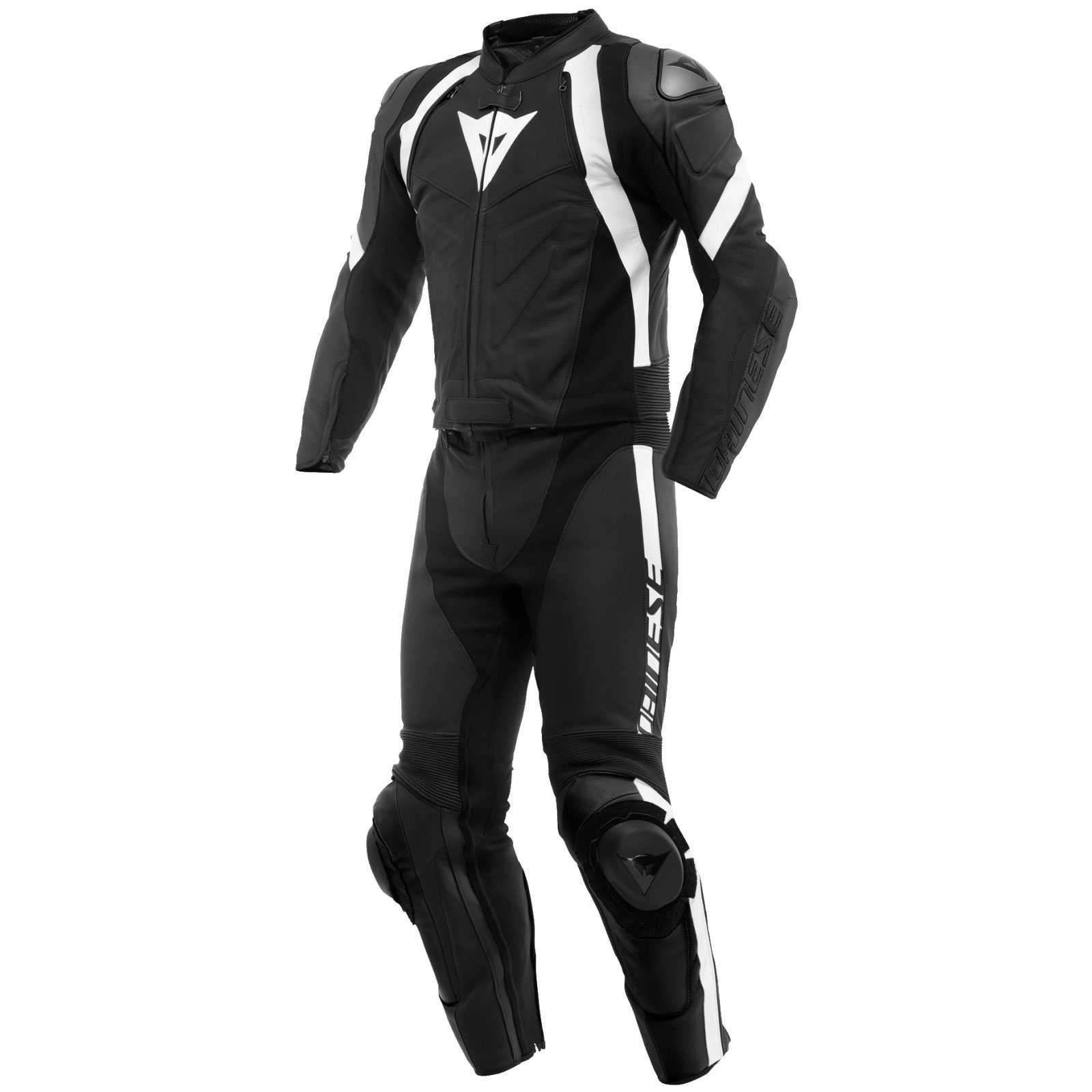 2 / Black/White schwarz 4 Lederkombi Dainese / weiss Dainese schwarz tlg. Motorradkombi Avro