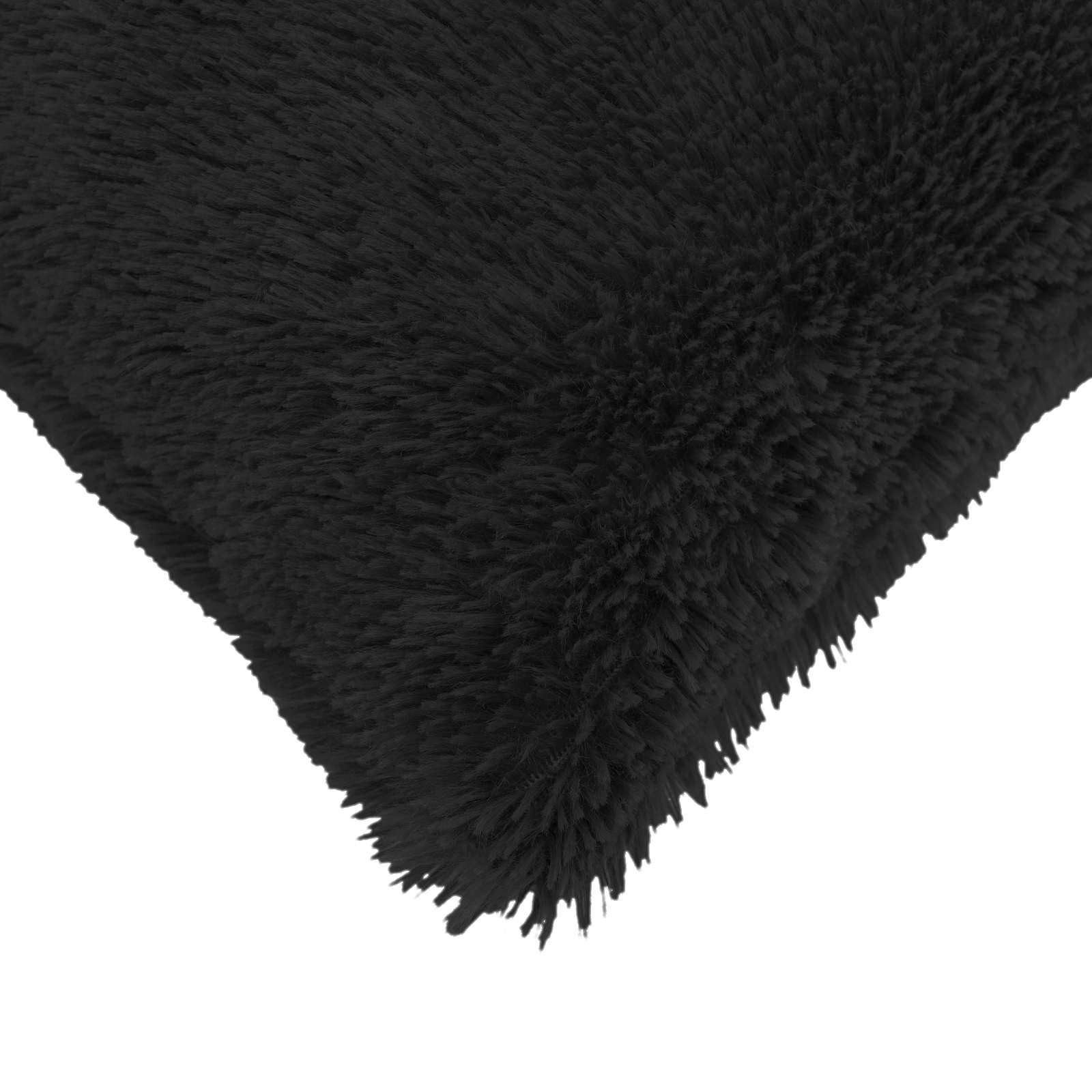 vidaXL Kissenbezug Kissenbezug 2 pcs HEERLEN Schwarz 40 x 80 cm PV Fleece, (2 Stück) – Bild 5 von 5