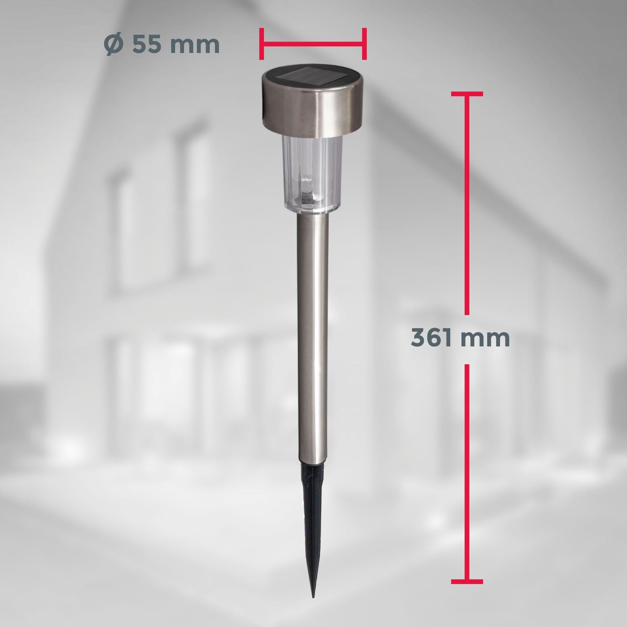 Solarleuchte integriert, LED 12er-Set, Erdspießleuchte IP44, Solar-Panel fest LED LED LED B.K.Licht Dämmerungssensor, mit BK_SL1482 Solar-Wegleuchte,