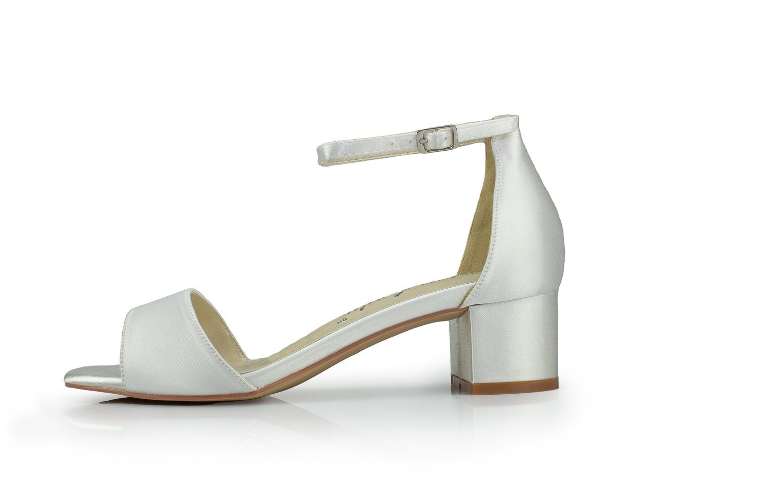White Lady Brautsandalette 600 ivory Satin Riemchensandale