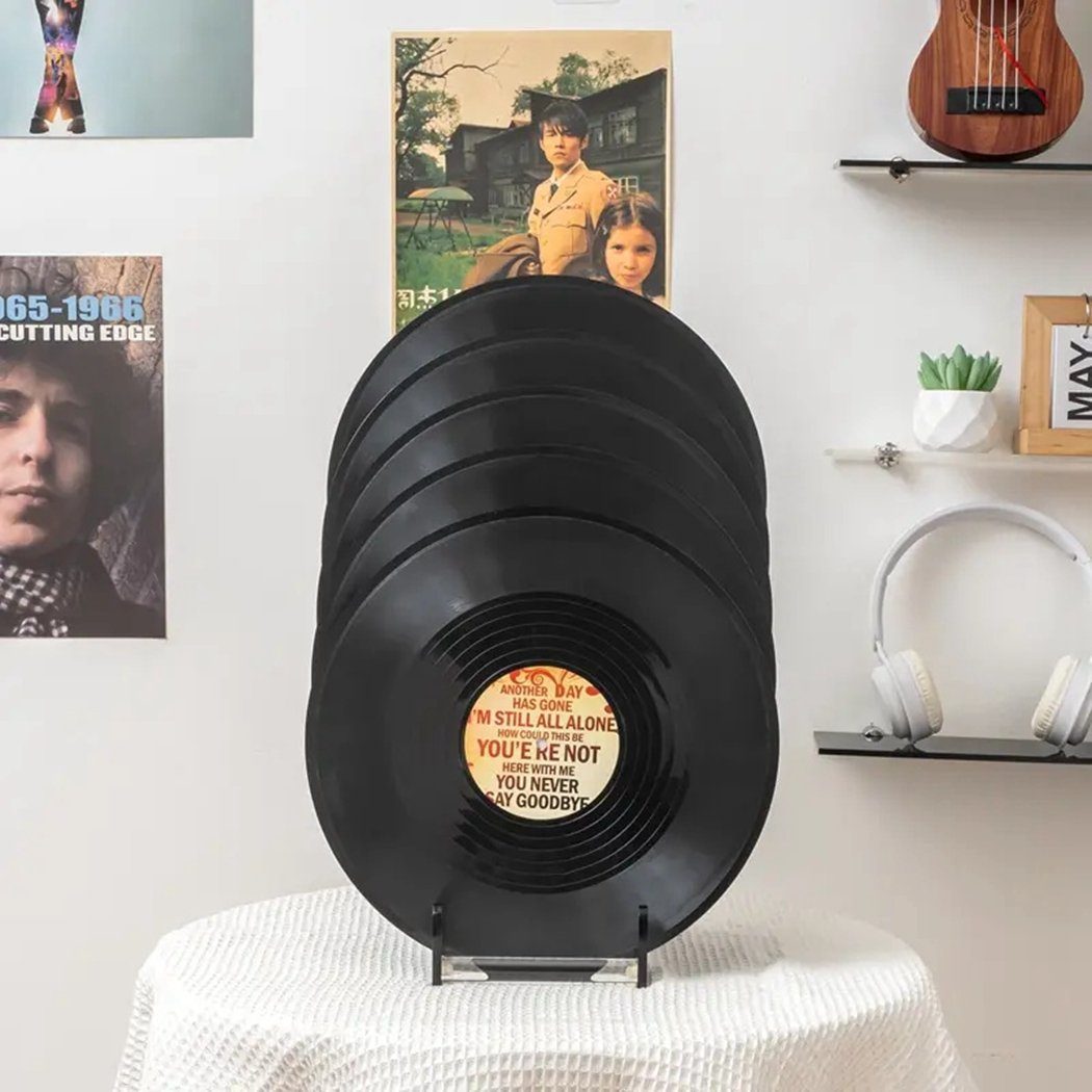 für –Präsentieren und Schirmständer TUABUR Vinyl-Ständer Sie LPs Ihre Büro stilvoll Schwarz Zuhause