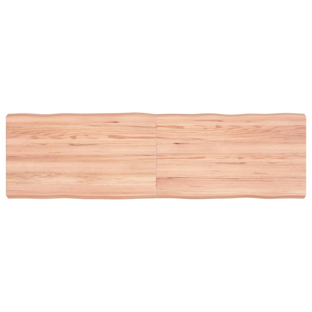 furnicato Tischplatte 140x40x(2-6) cm Massivholz Behandelt Baumkante (1 St)