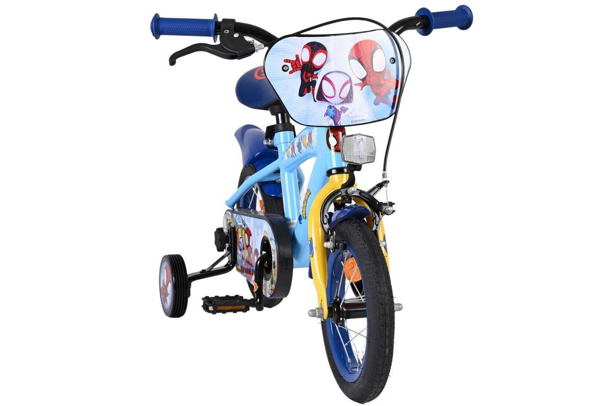 Volare Kinderfahrrad 12 Zoll Kinder Fahrrad Rad Marvel Spidey Amazing Friends 20504-CB12, 1 Gang, Rücktritt, Stützräder, Schutzbleche, Kettenschutz