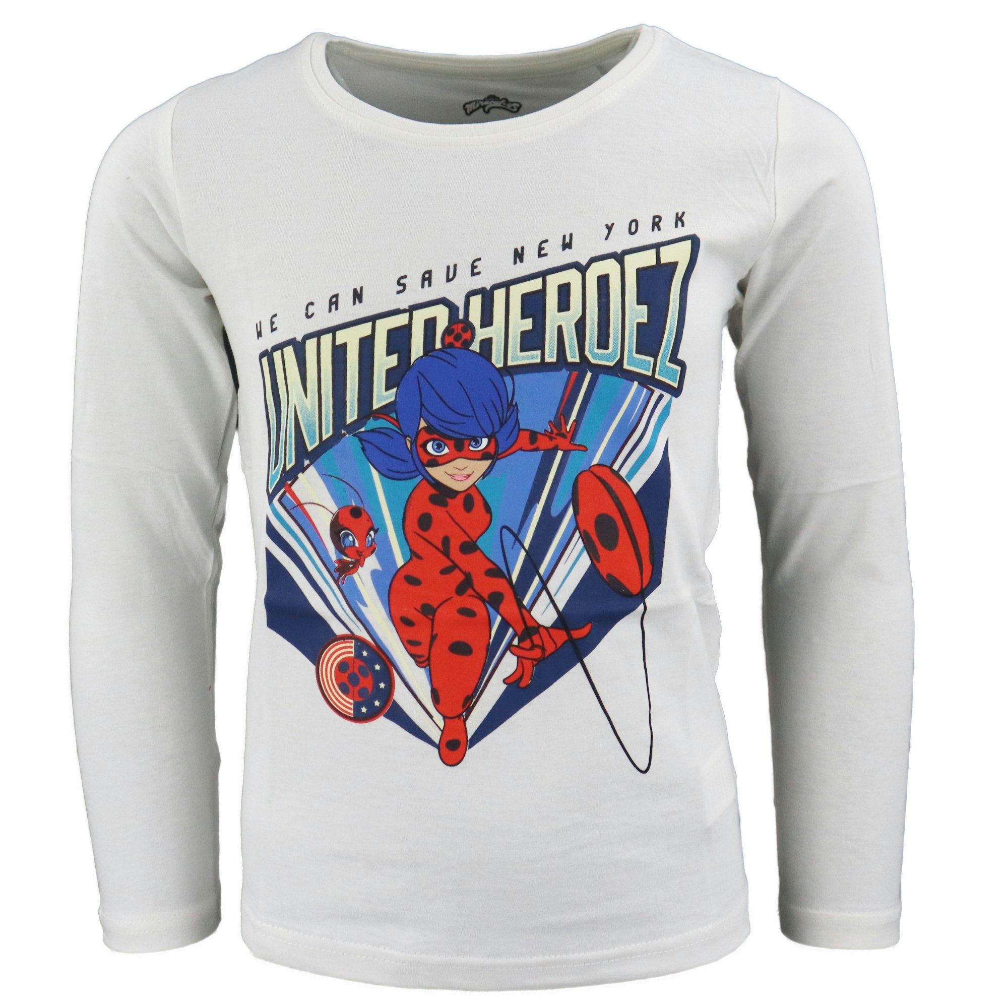 Langarmshirt Miraculous Ladybug und Tikki Mädchen Kinder langarm Shirt