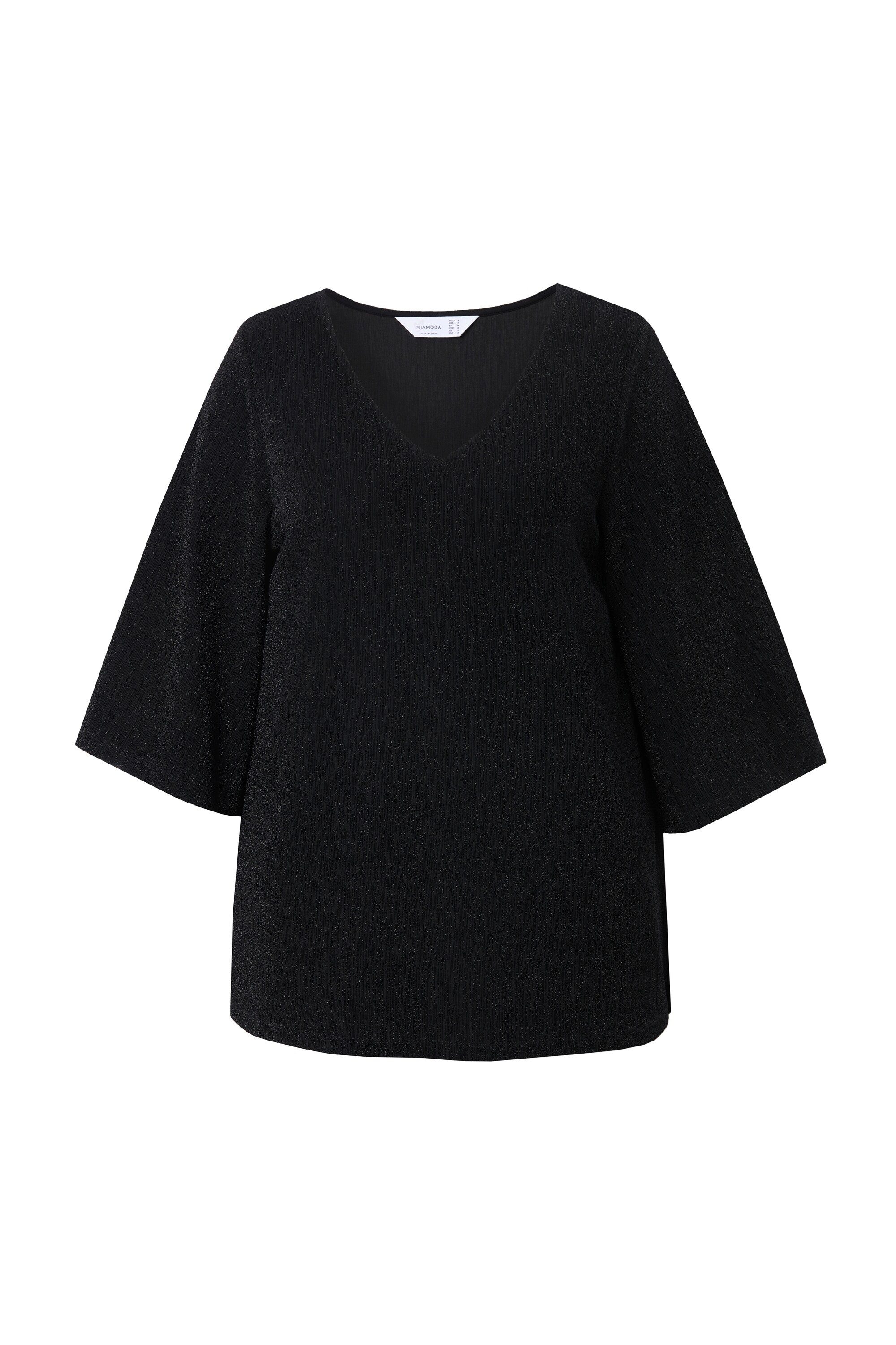 MIAMODA T-Shirt T-Shirt A-Linie Glitzer-Effekt 3/4-Ärmel günstig online kaufen