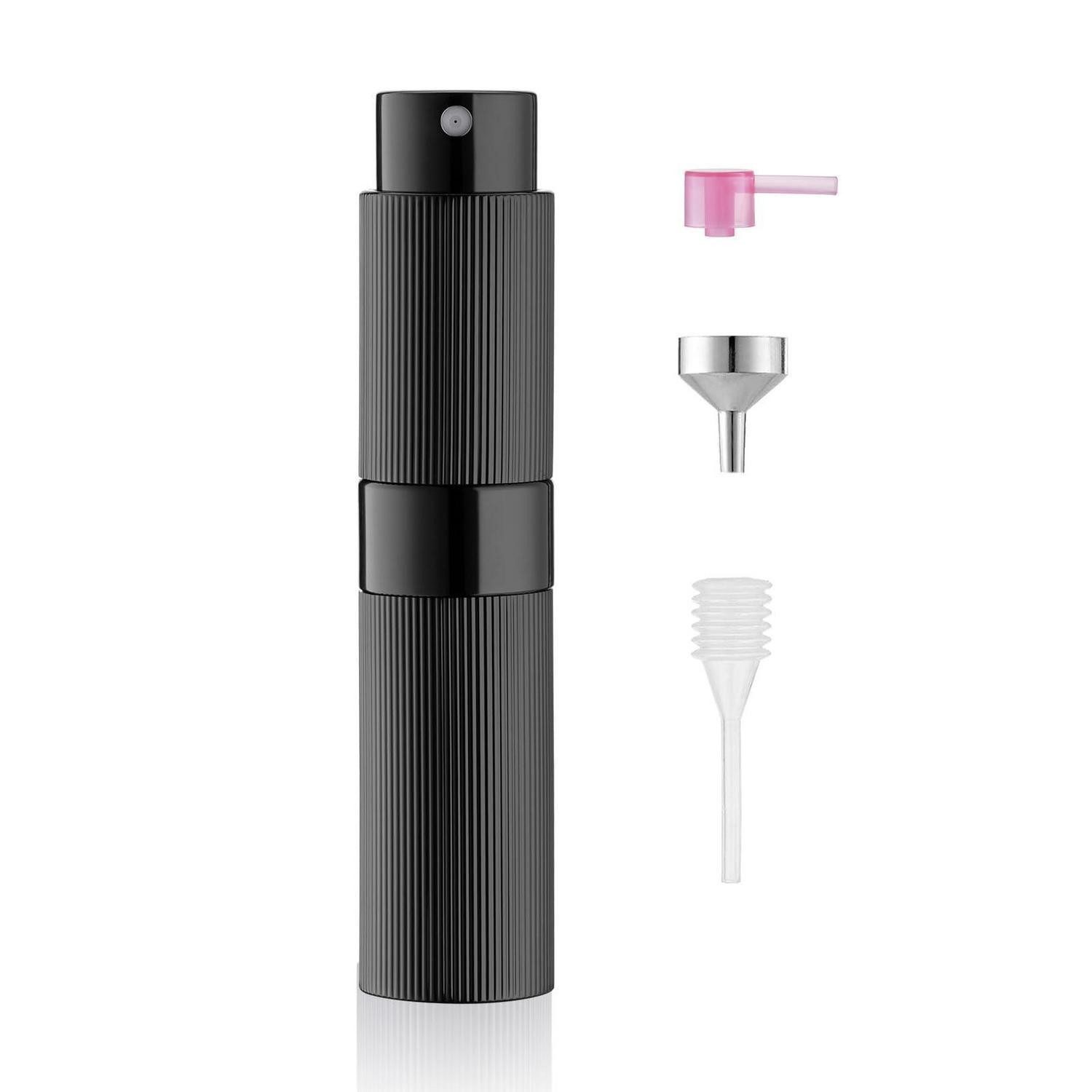 LuxusKollektion Parfümzerstäuber Parfüm Zerstäuber 8ml Schwarz Nachfüllbar