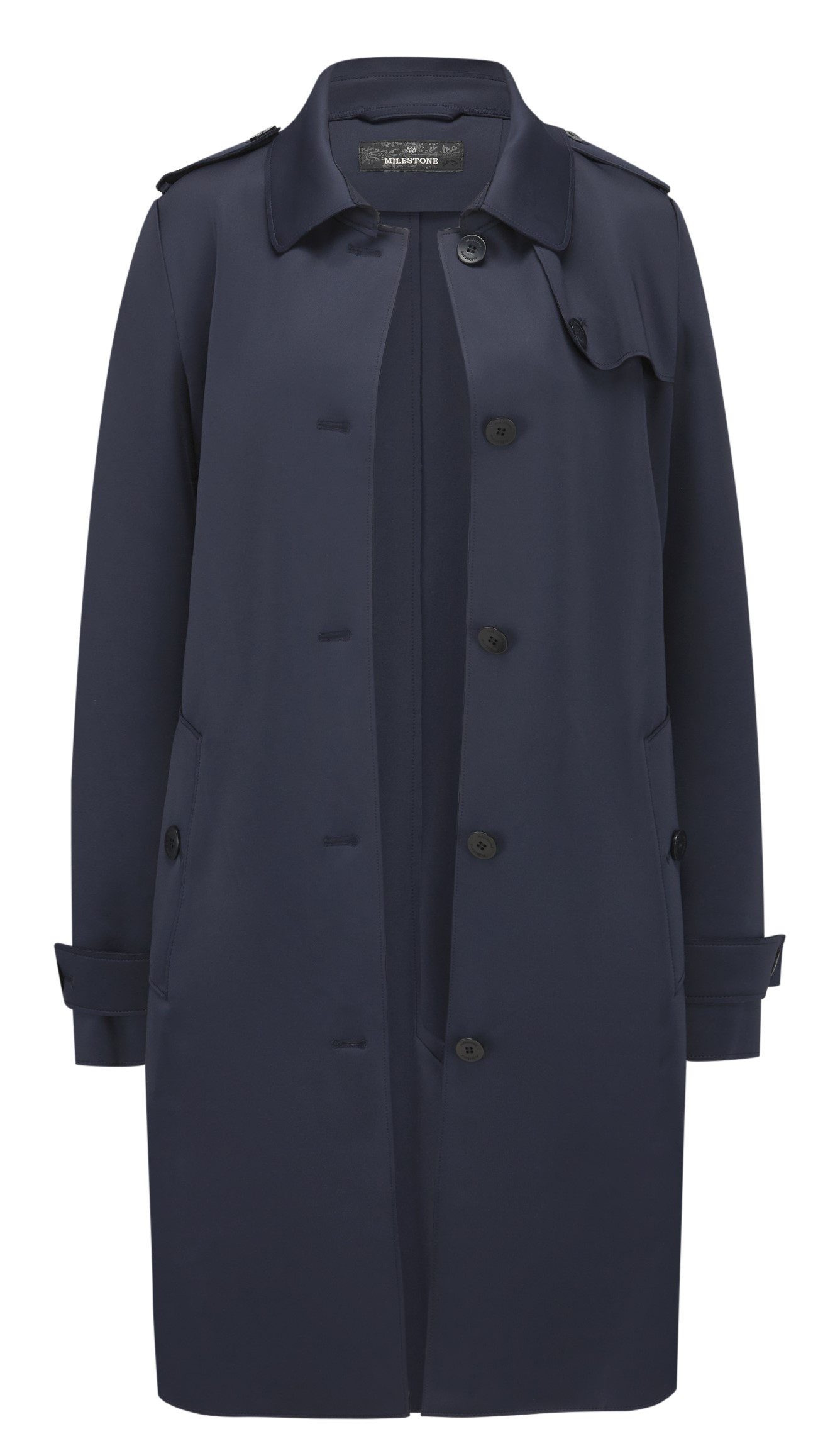 Milestone Trenchcoat MSGoldie ungefütterter Kurzmantel mit Schulterklappen günstig online kaufen
