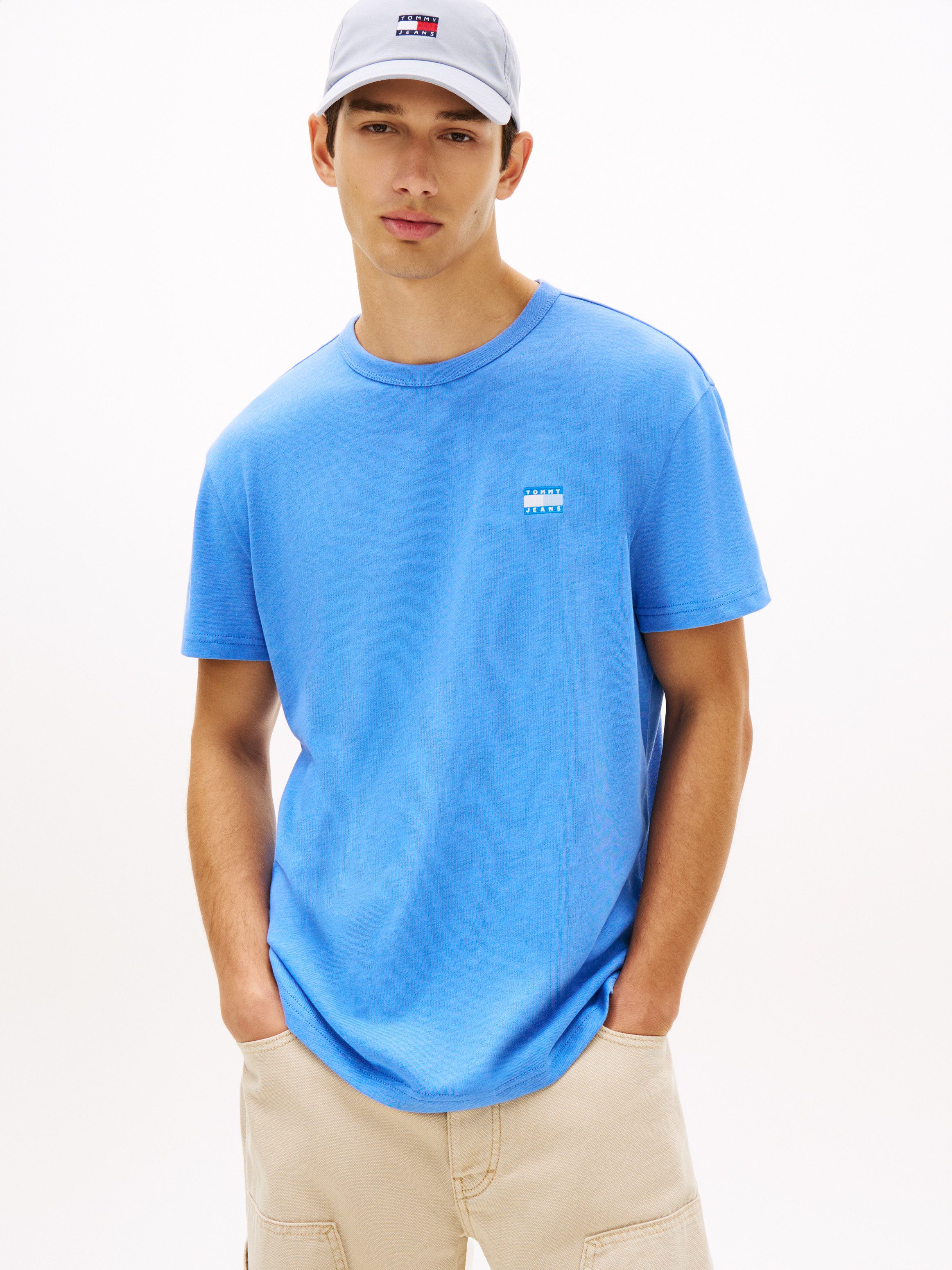 Tommy Jeans T-Shirt TJM REG BADGE Rundhals, Jersey, meliert, regular fit