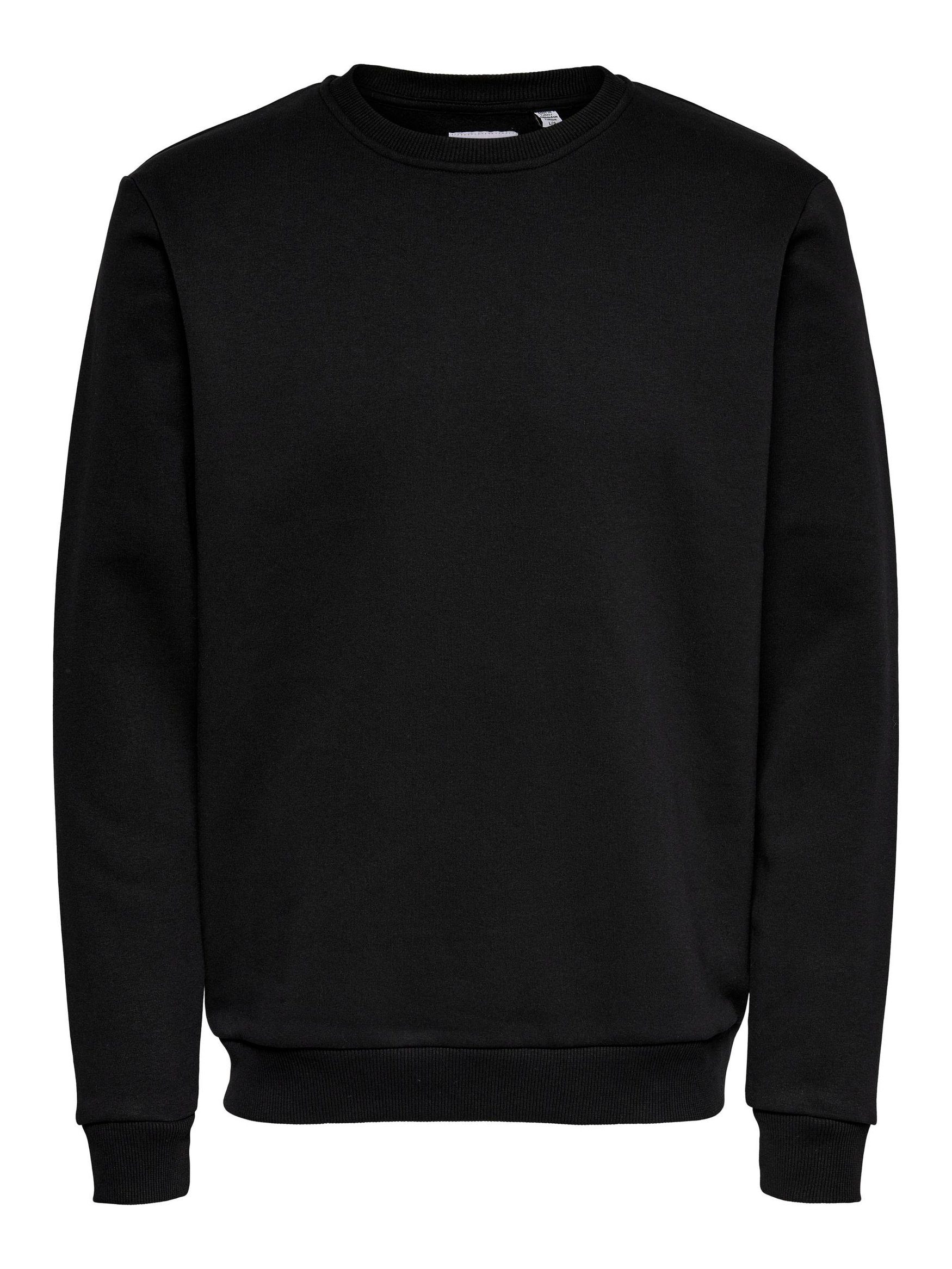 Sweatshirt ONSCERES Basic Langarm Schwarz Sweatshirt ohne & Kapuze 5428 SONS Pullover ONLY in