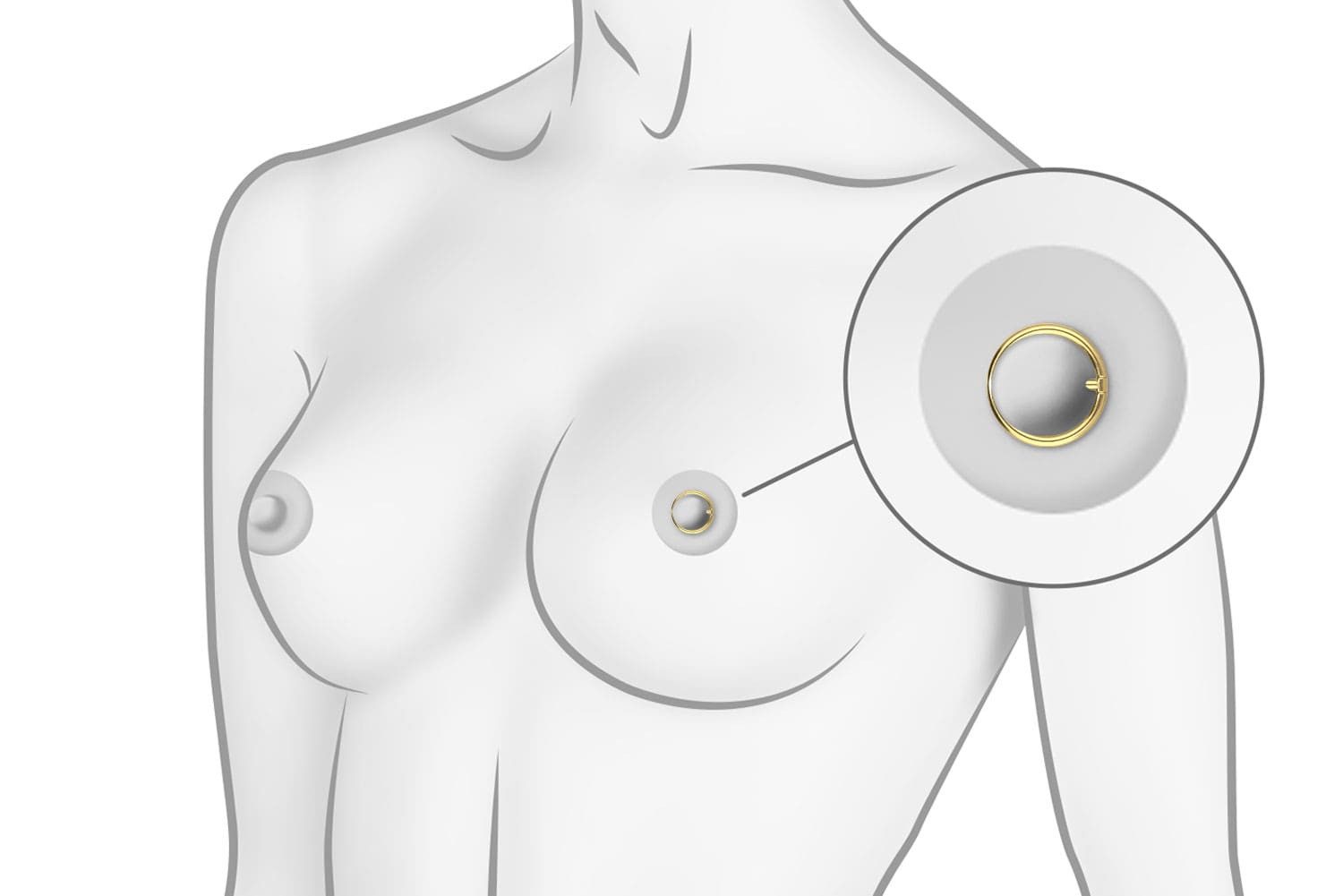 PIERCINGLINE Brustwarzenpiercing Titan Nippelpiercing Clicker RING (Clicker, 1-tlg), Brust-, Nippel-Piercing, Titan