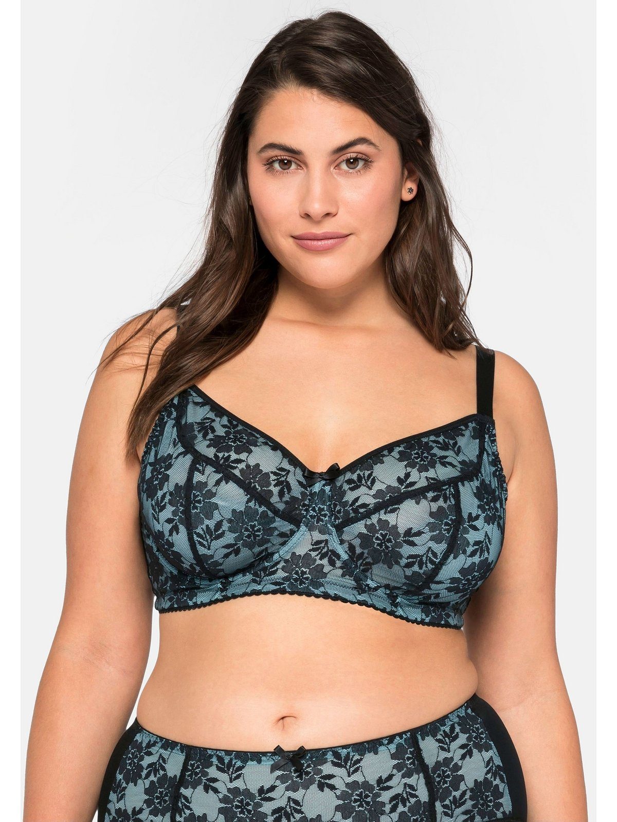 Sheego Bügel-BH Große Größen aus floraler Vollspitze, mit Mesh