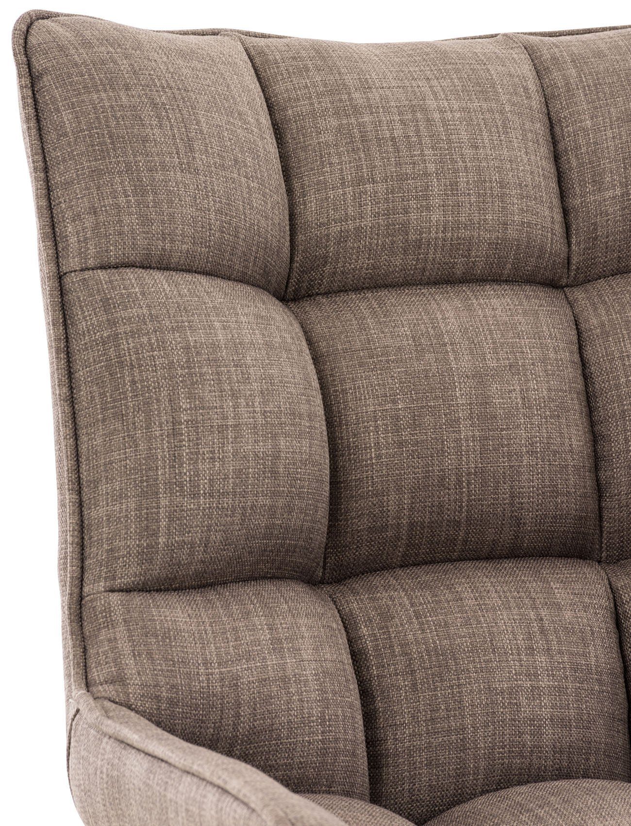 CLP gepolsterte grau Esszimmerstuhl Stoff, (4er Saranda Set), Sitzfläche