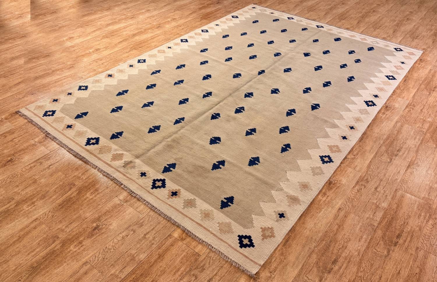 Rug Studios Teppich KELIM ORIGINAL HANDGEARBEITET, Rechteckig, Höhe: 5 mm, Handgefertigt, 198 x 290 cm, Natur