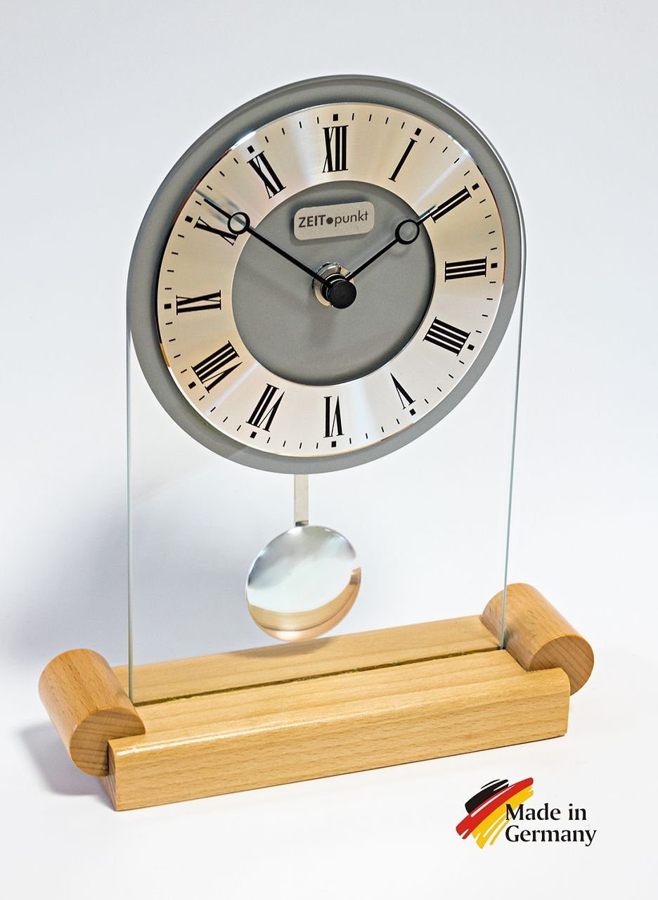 Beauty.Scouts Tischuhr Analoge Tischuhr Standuhr "Rennes" Uhr mit Pendel, 23x18 cm