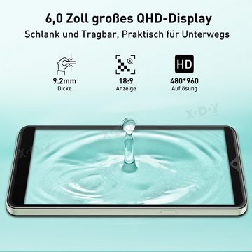 XGODY S22 4G Android9.0 Quad Core Dual SIM(LTE+WCDMA+GSM) Smartphone (15,00 cm/6 Zoll, 16 GB Speicherplatz, 5 MP Kamera, Bewegungs- und Gestensteuerung, Bluetooth aktiviert)