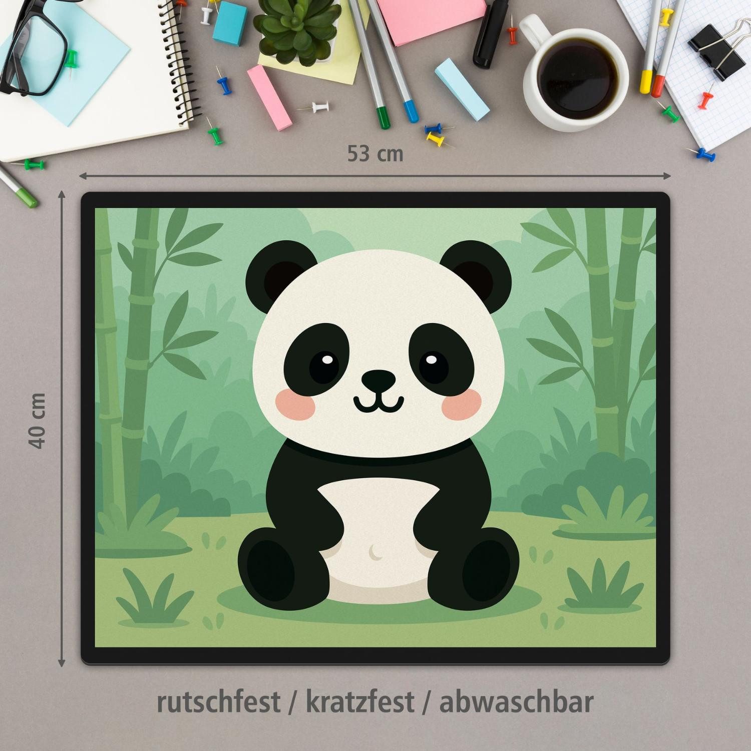 Thumbnail - itenga Schreibtischunterlage itenga Schreibunterlage V1 Motiv PANDA im Kawaii Design