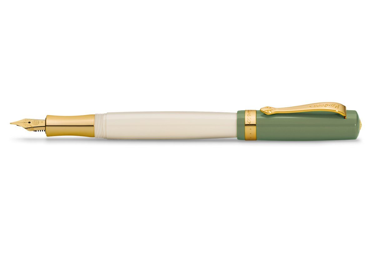 Kaweco Kaweco STUDENT Füllhalter 60's Swing, Federbreite M, Grün Tintenglas (Füllhalter mit Tintenpatrone, 0-tlg., MADE IN GERMANY)