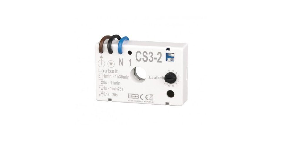 Elektrobock Zeitschaltuhr CS3-2 Nachlaufrelais Elektrobock Unterputz