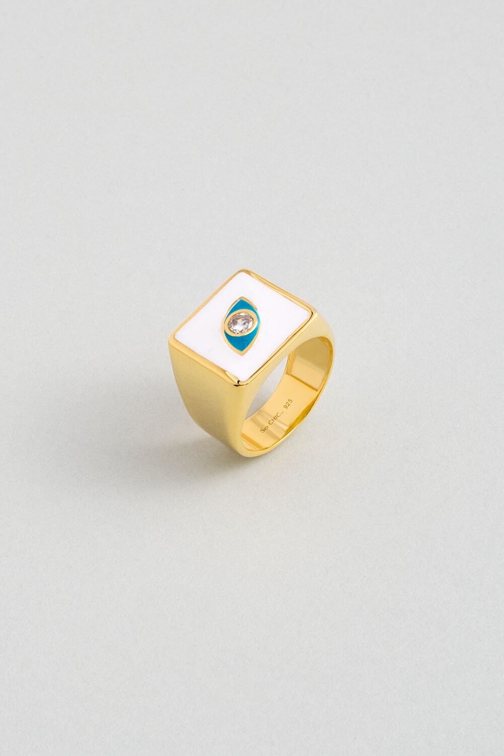 So CHIC... Silberring Ra's Eye 18K vergoldeter Silberring