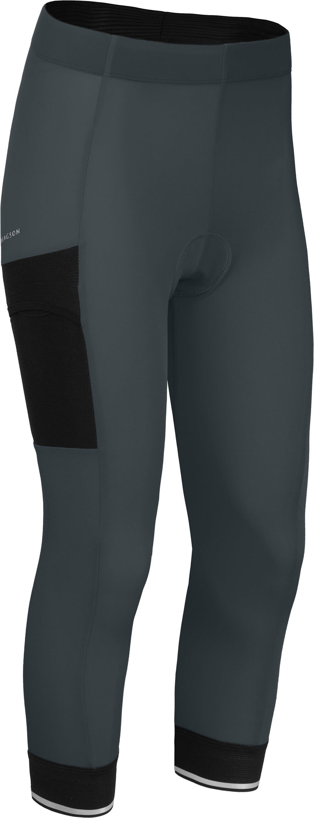 Bergson Fahrradhose SUNDRA COMFORT Capri (mit Sitzpolster) Damen 3/4 Radhose, bielastisch, tight, Normalgrößen, dunkel grau