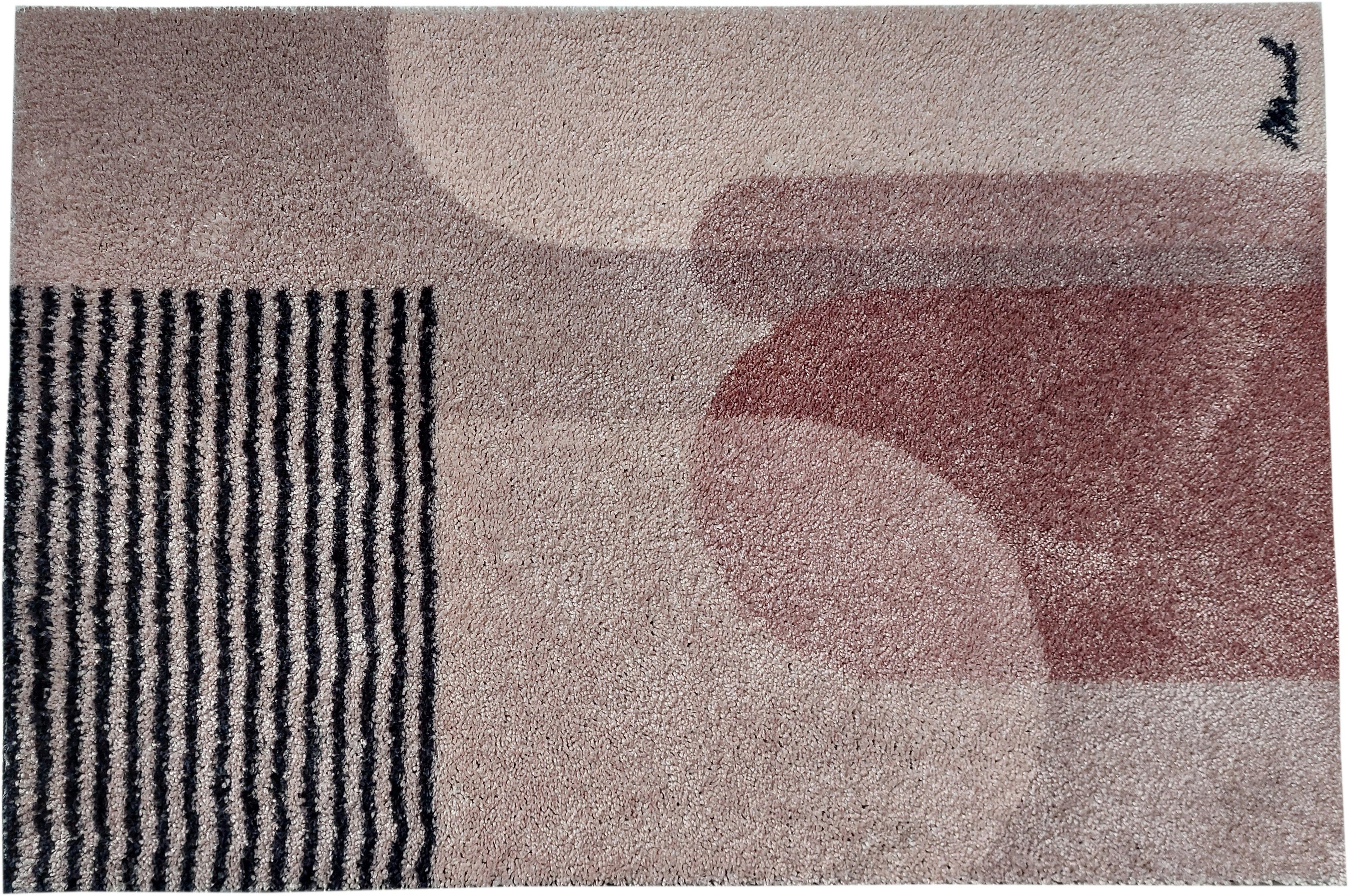 Mad about Mats Badematte ARDA - Trendy Pastellfarben - abstraktes Design, Höhe 9 mm, rutschhemmend beschichtet, fußbodenheizunggeeignet, Polyamid, rechteckig, weicher Badezimmerteppich mit elegantem Design für die gesamte Wohnung