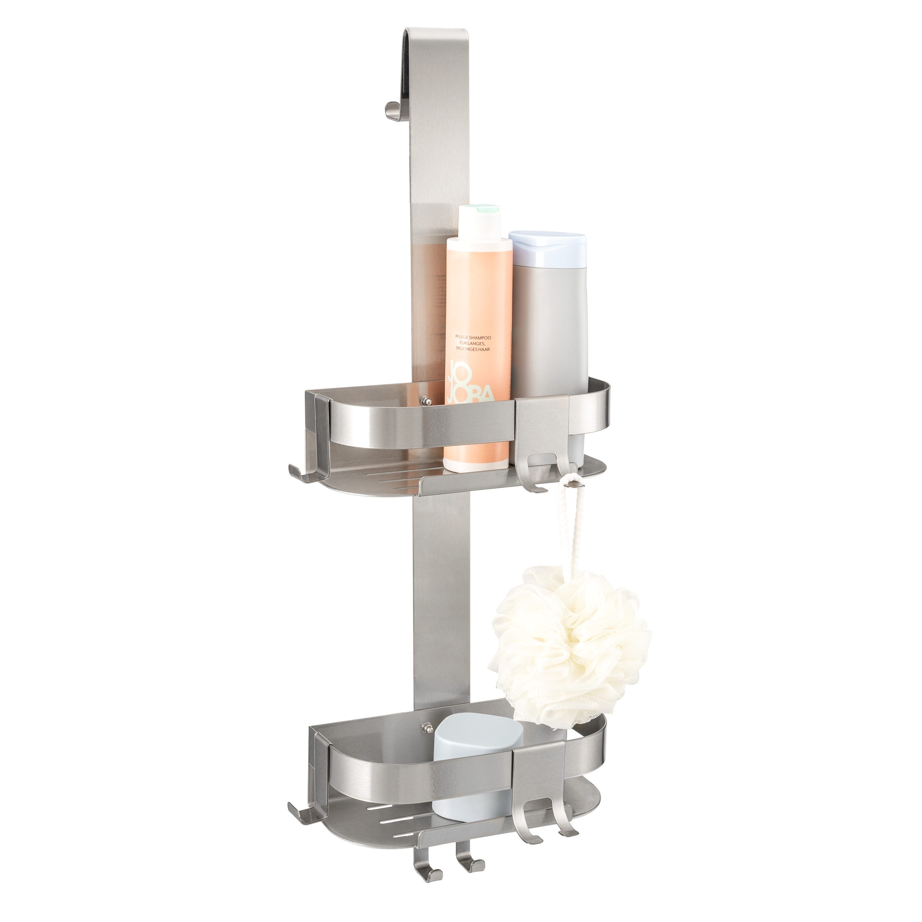 eluno Duschablage für die Glasduschwand, Duschkorb mit 6 Haken aus Edelstah günstig online kaufen