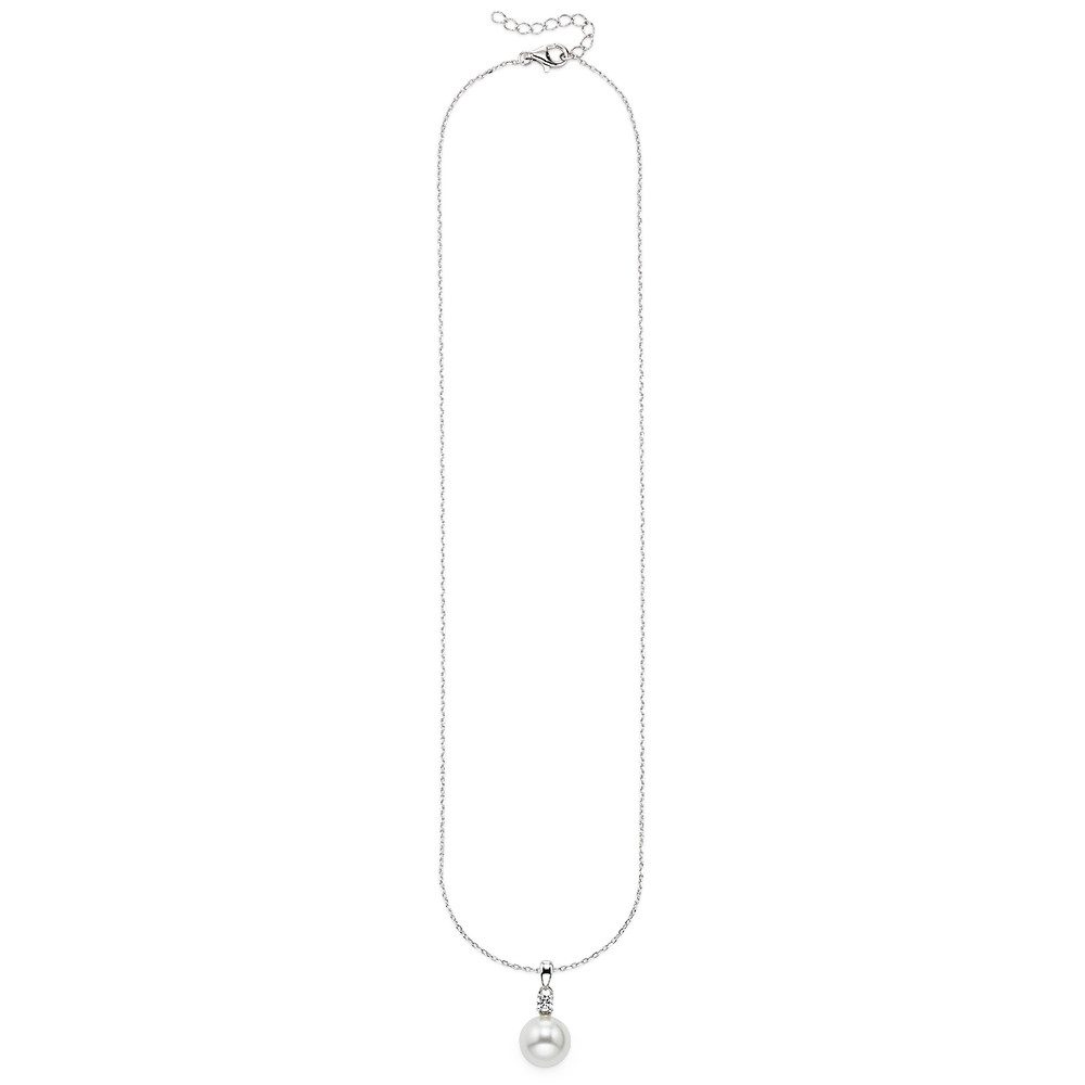Aniston JEWELRY & WATCHES Kette mit Anhänger Schmuck Geschenk Silberkette, mit Zirkonia (synth) - mit Muschelkernperle (synth)