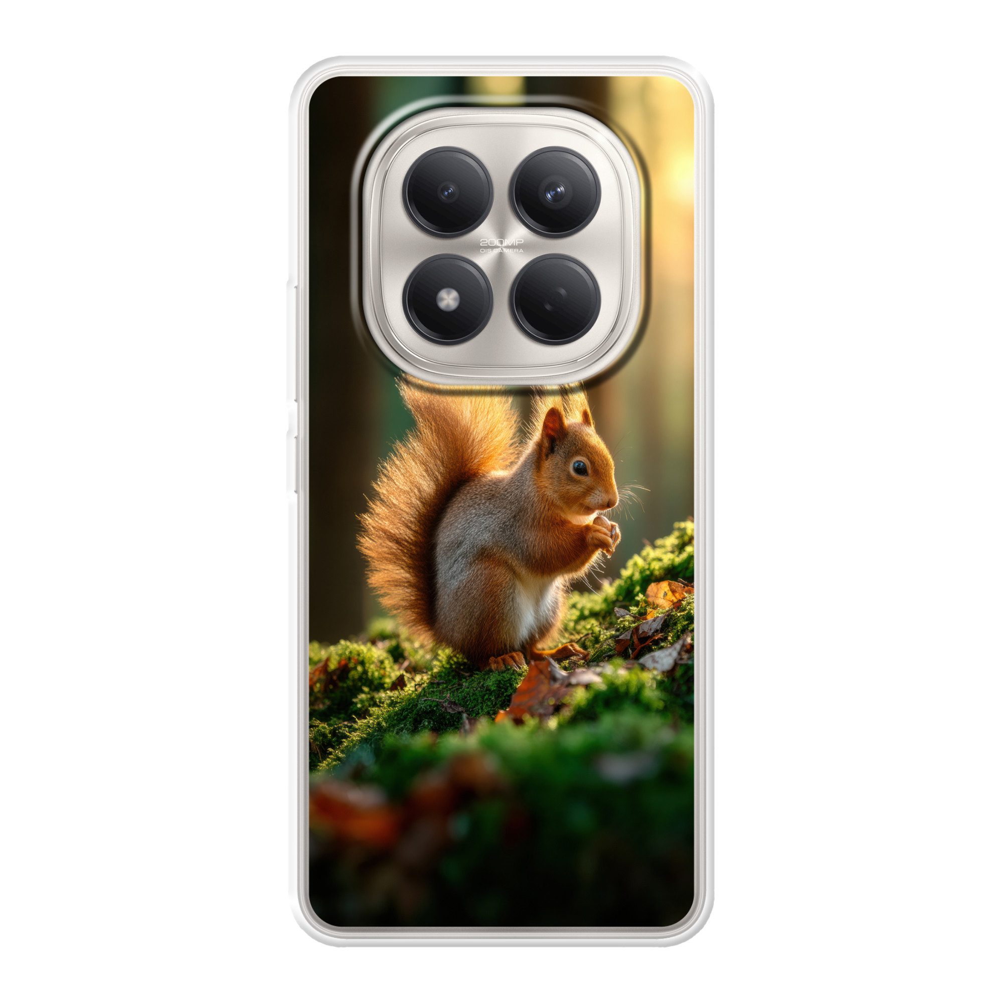 Handyhülle für Xiaomi Redmi Note 15 Pro 4G Eichhörnchen - Nuss - Gras