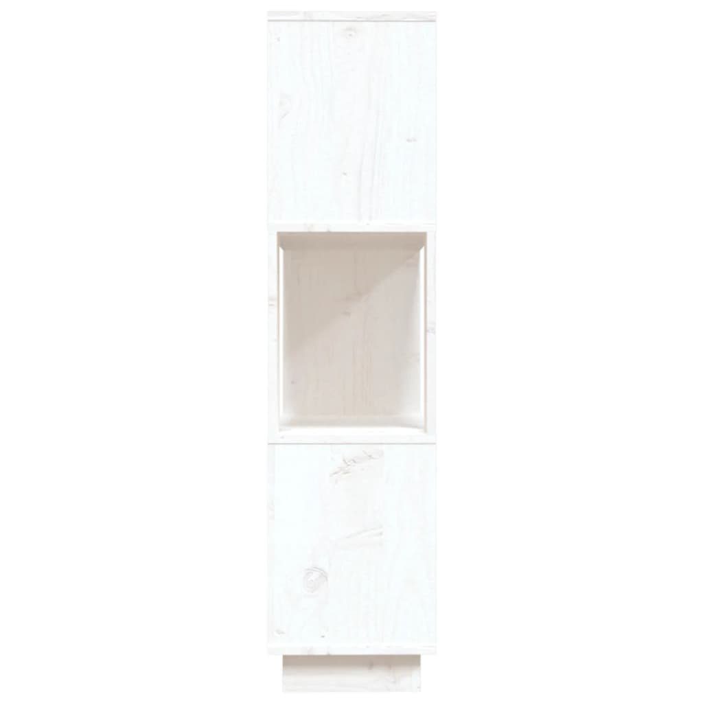 furnicato Bücherregal Bücherregal/Raumteiler Weiß cm Kiefer Massivholz 80x25x101