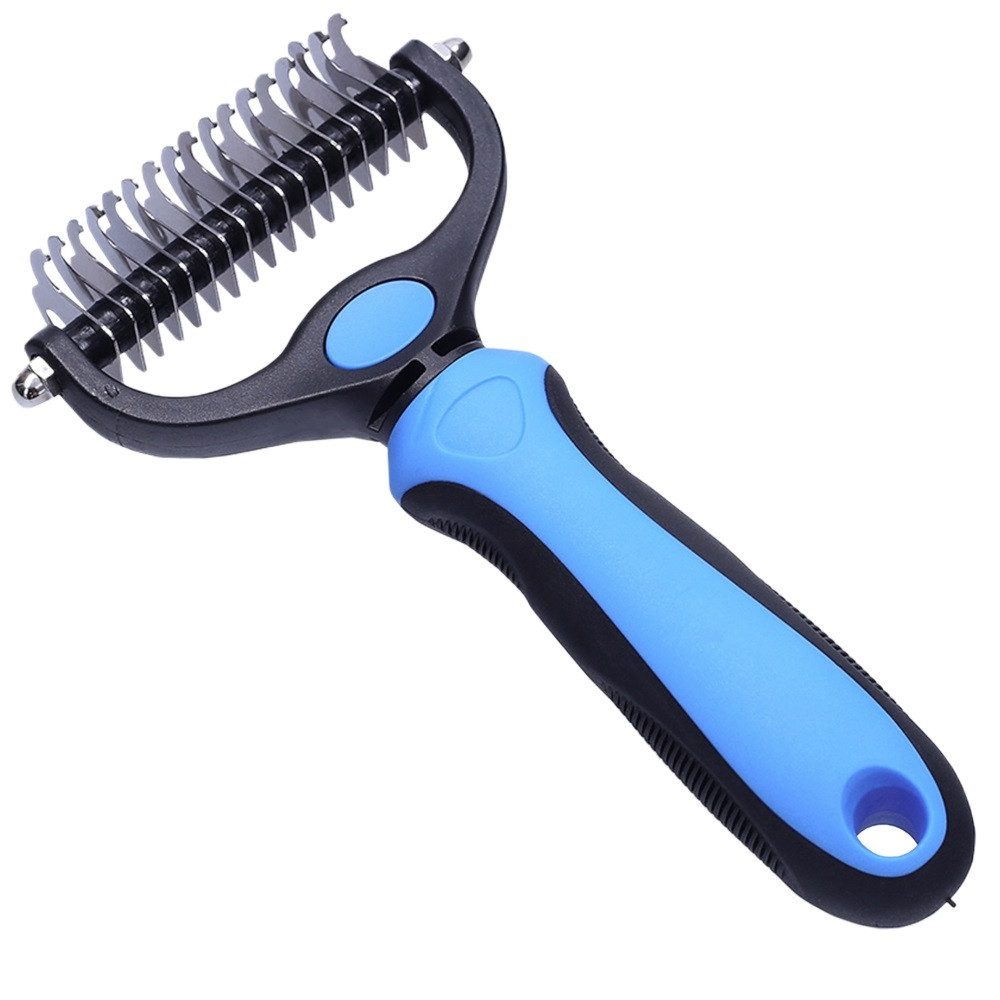 Wisam Fellbürste Zweiseitige Fellpflege- und Reinigungsbürste für Hund Katze