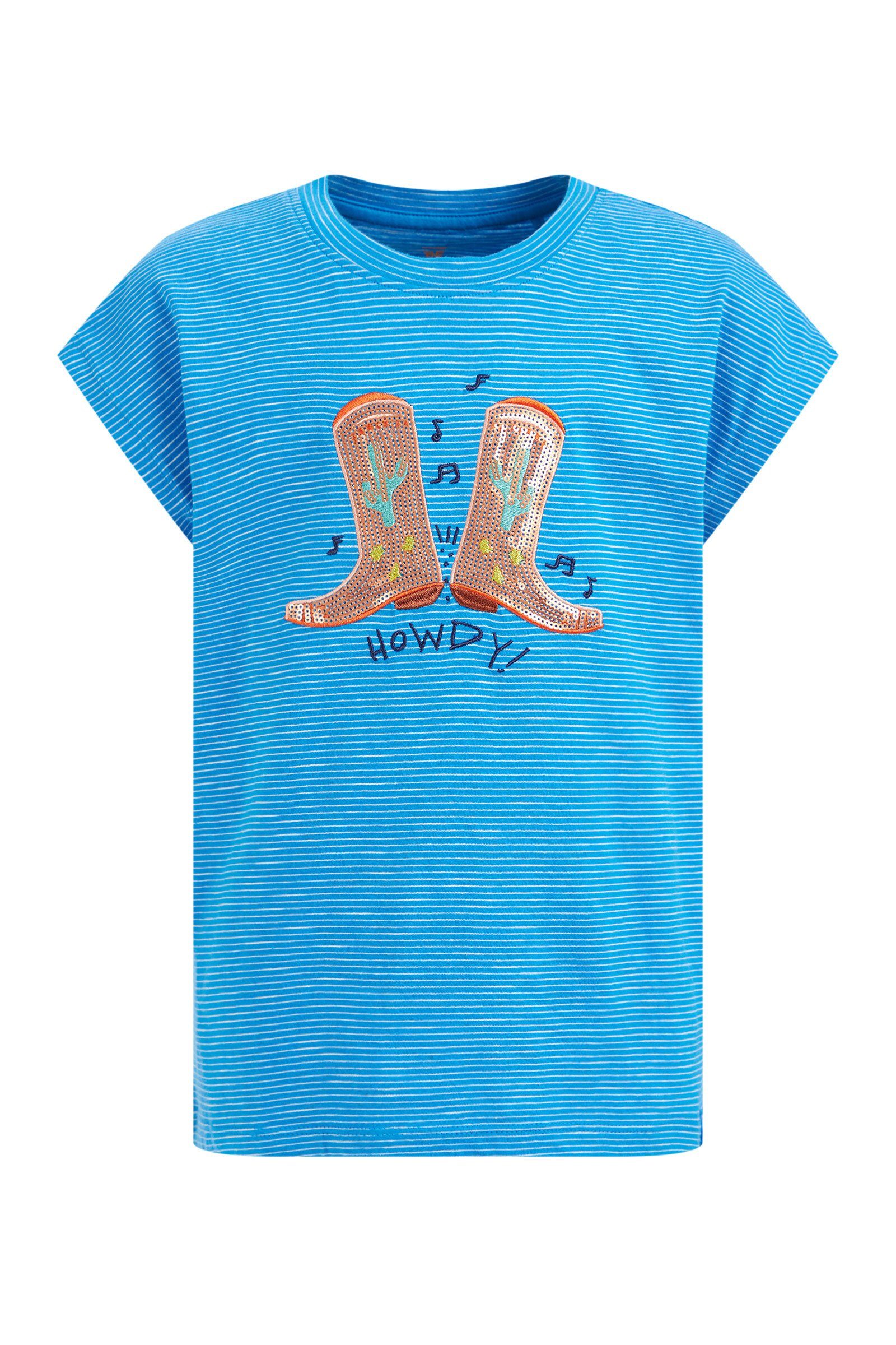 WE Fashion T-Shirt (1-tlg) Blau