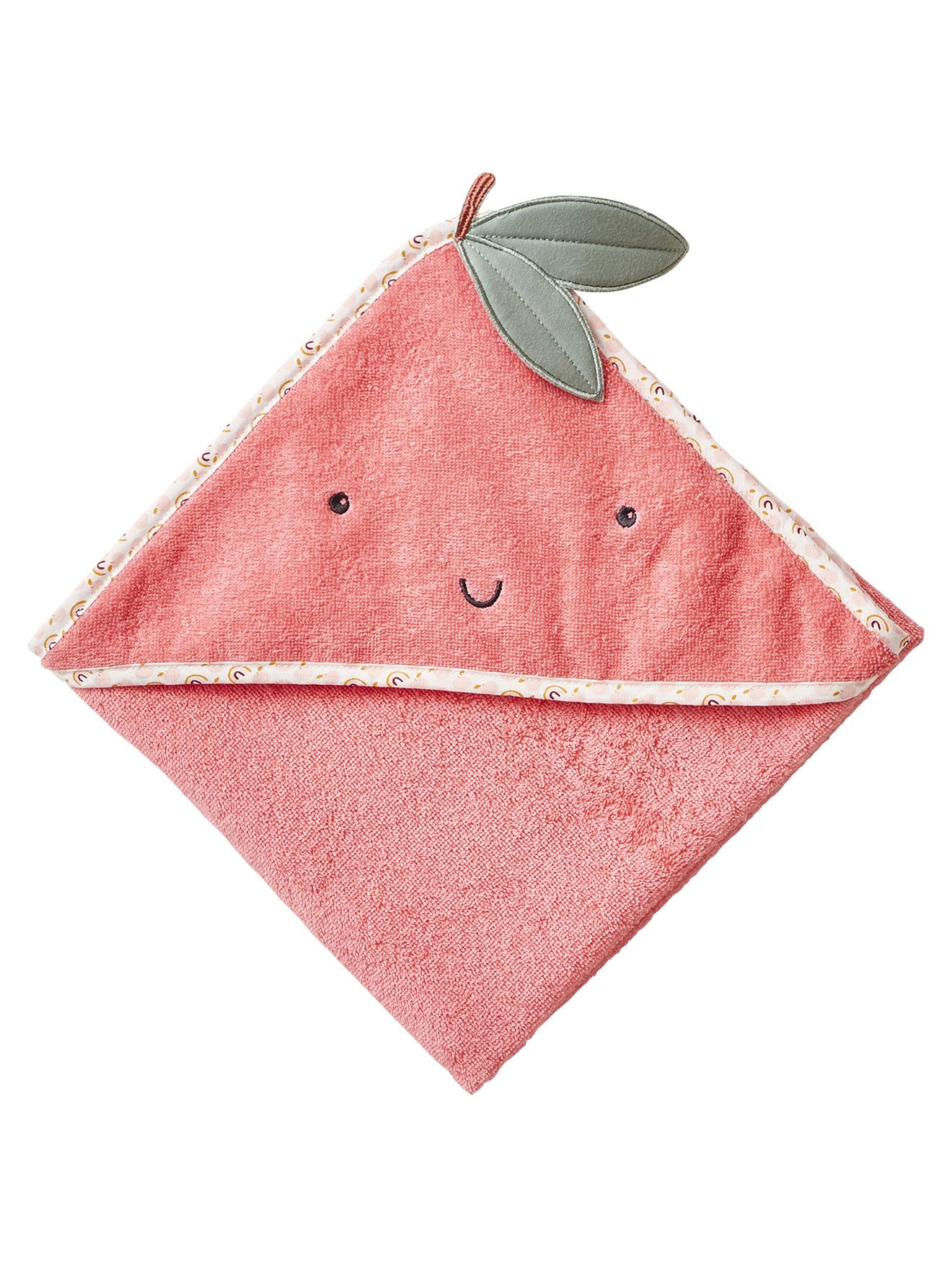 vertbaudet Kapuzenhandtuch Baby Kapuzenbadetuch APFEL günstig online kaufen