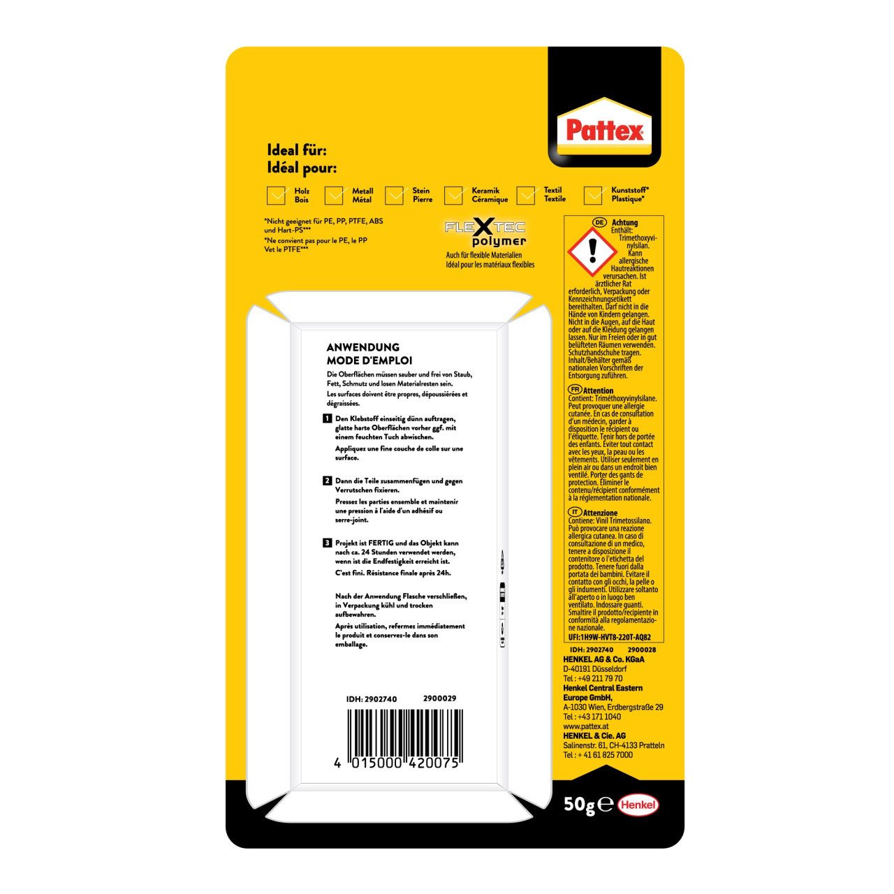 Pattex Klebstoff Pattex Alleskleber 100 % Repair transparent 50 g