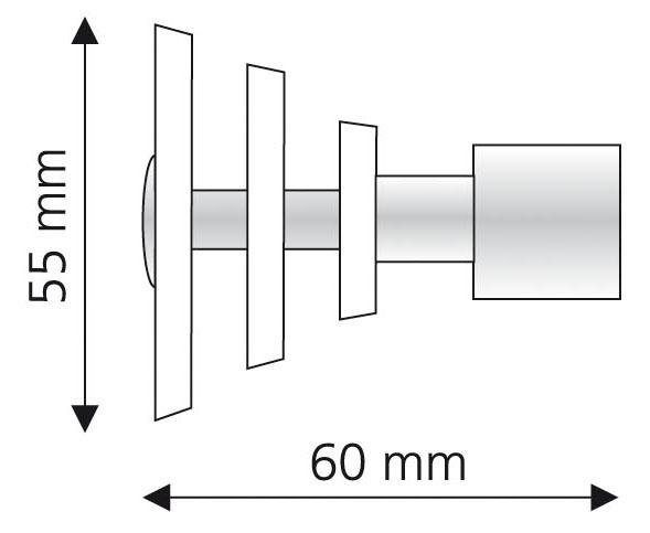 Gardinenstangen-Endstück Luna, Liedeco, Gardinen, 2-St), mm Gardinenstangen Ø (Set, für 16 messingfarben/antik