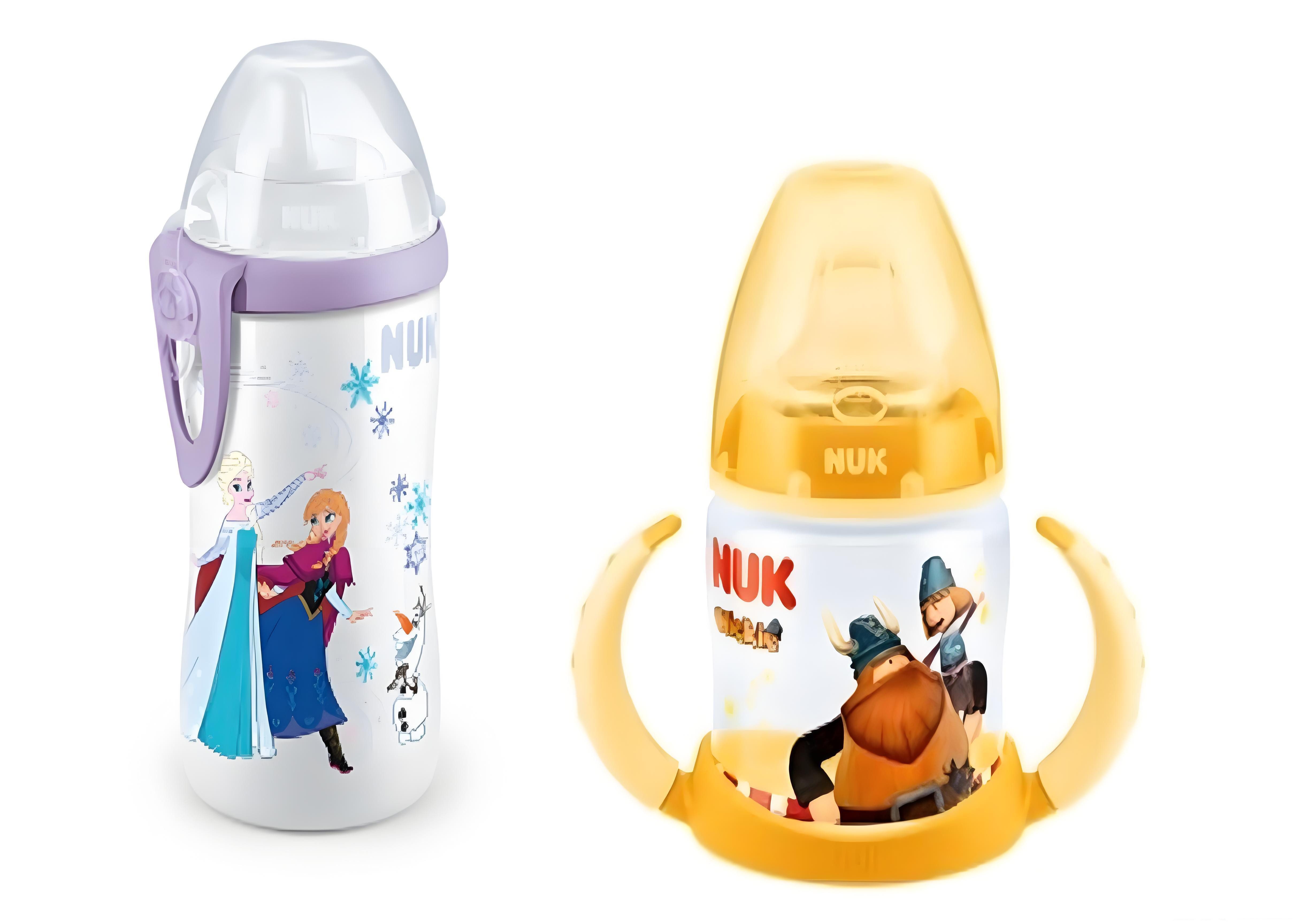 NUK Babyflasche NUK Babytrinklernflasche/Trinkbecher + Babyflasche Kiddy Cup set