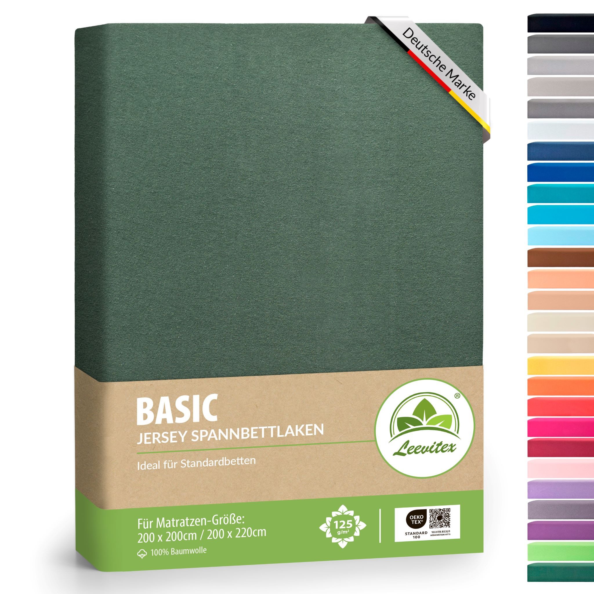leevitex® Spannbettlaken Jersey aus 100% Baumwolle, für Kinder- & Standardm günstig online kaufen