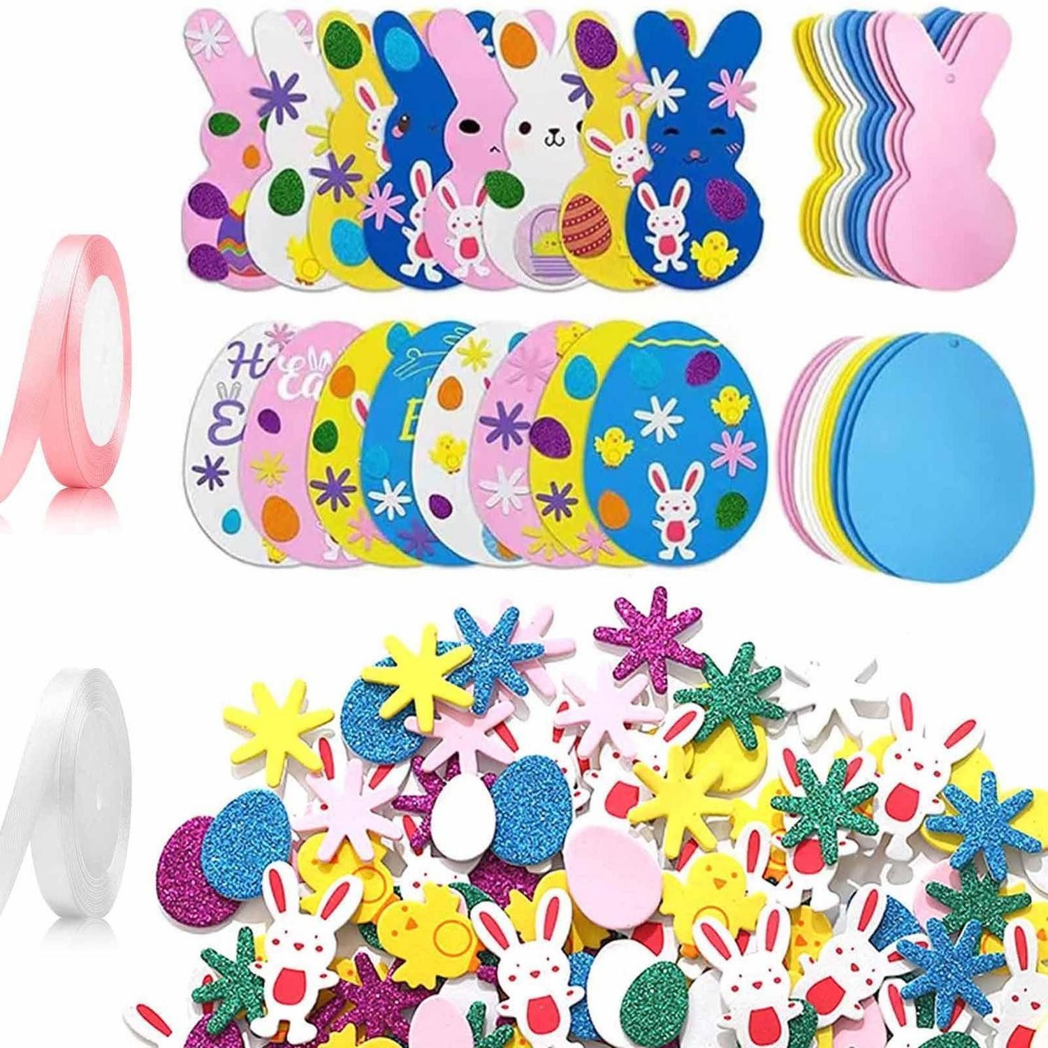 LuxusKollektion Kreativset Bastelset Ostern Anhänger Hase Eier 16+16 Stk