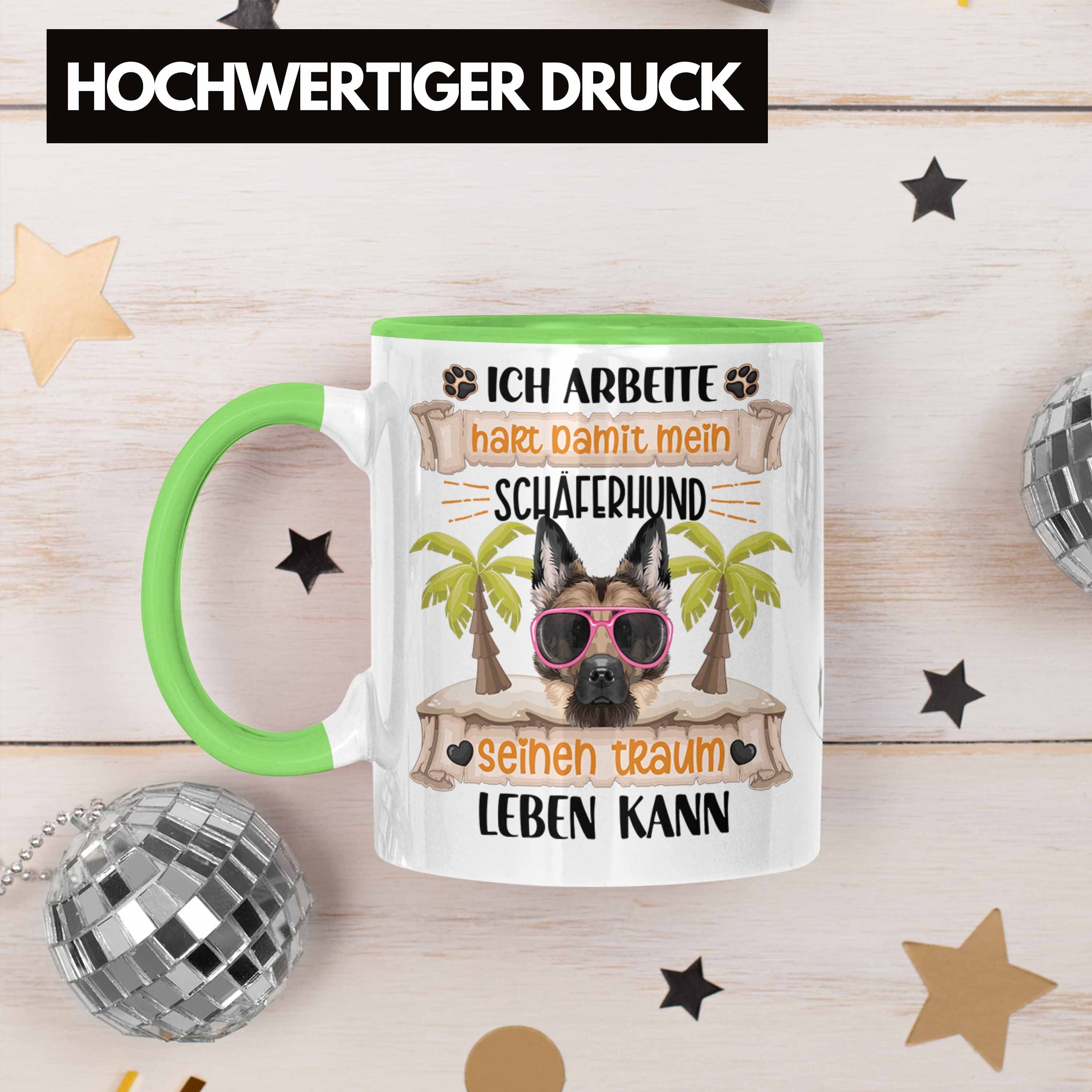 A Spruch Schäferhund Grün Tasse Lustiger Besitzer Geschenk Tasse Ich Geschenkidee Trendation