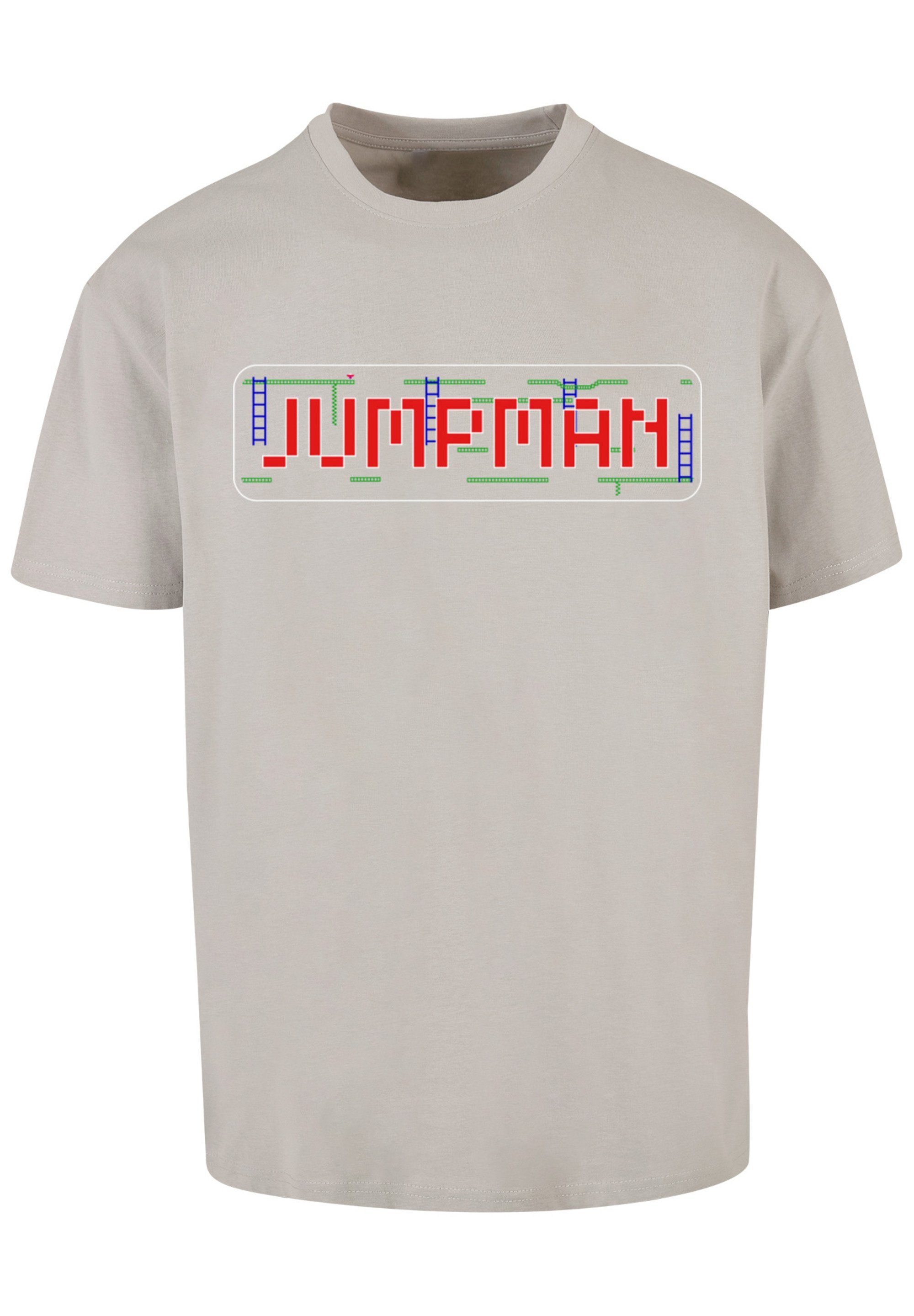 F4NT4STIC T-Shirt Jumpman Print Retro lightasphalt SEVENSQUARED Gaming C64