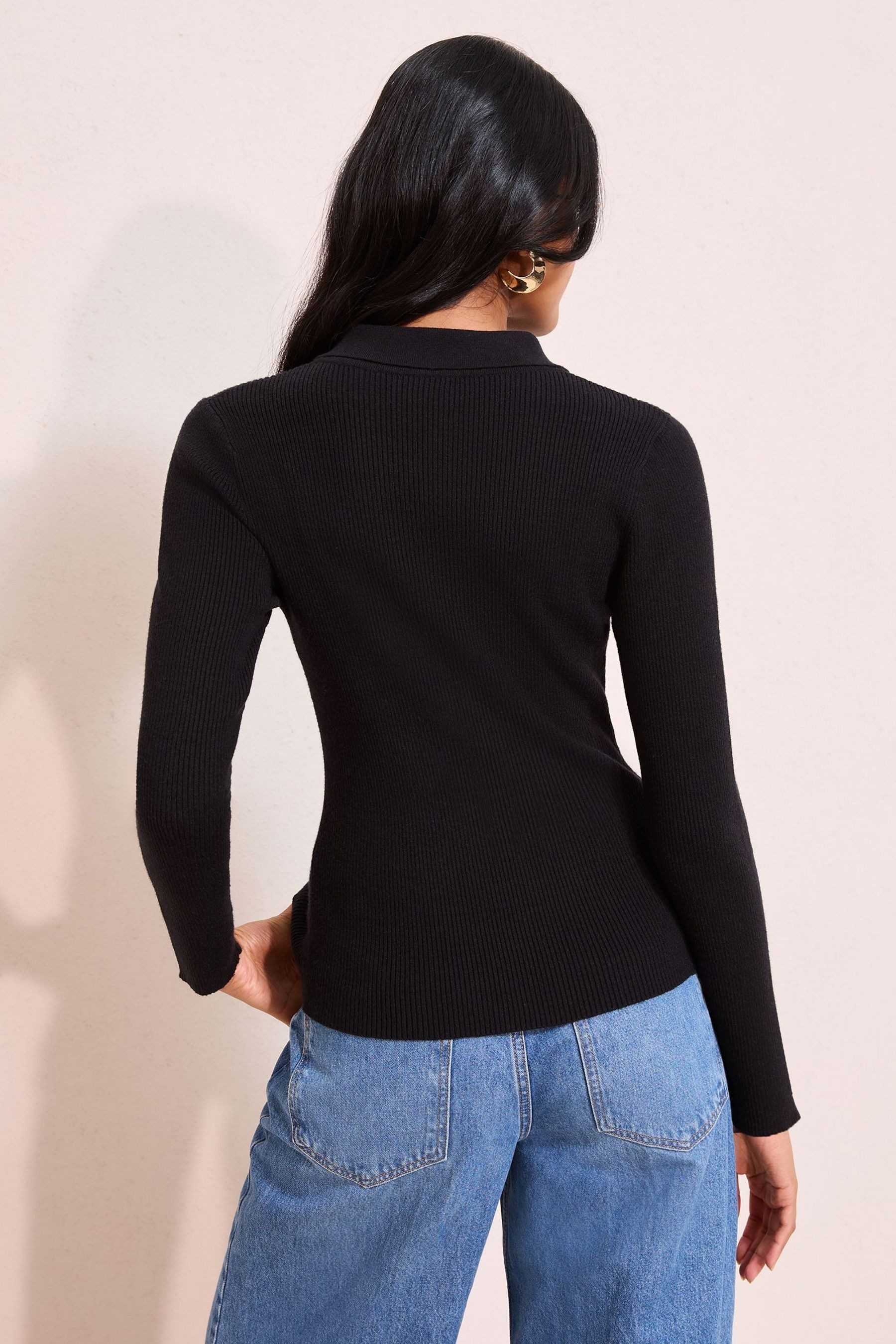 Friends Like These Strickpullover Friends Like These Stricktop mit Knopfdetail (1-tlg)